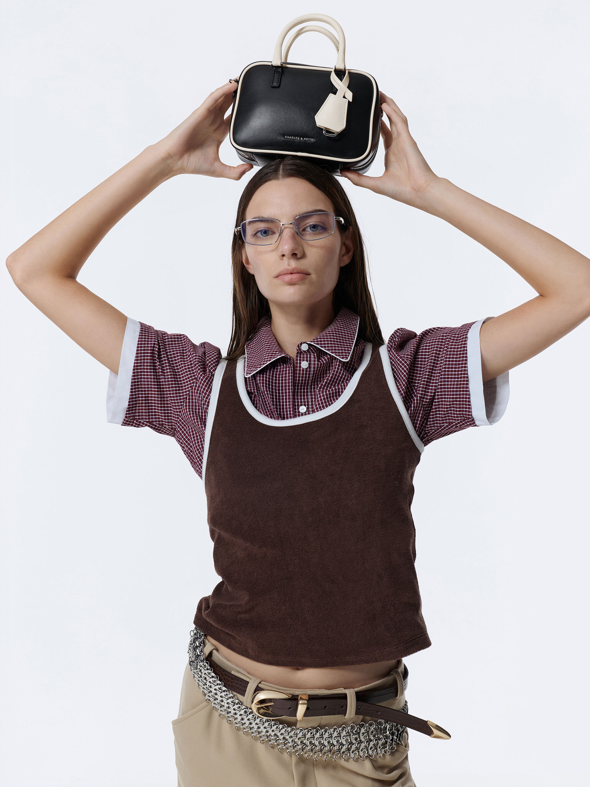 Sianna ミニシアンナ ボウリングバッグ - マルチ | CHARLES & KEITH