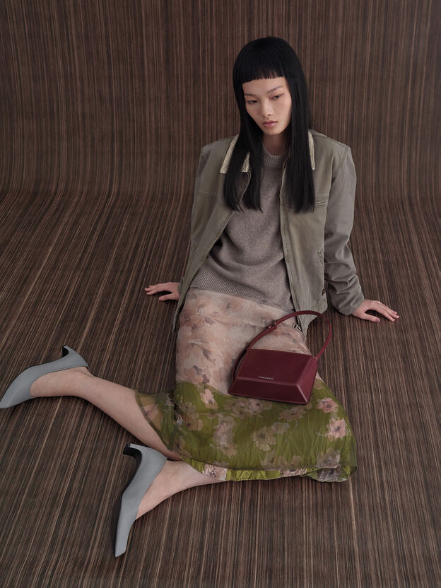 Lorde ロード ポインテッドトゥパンプス, グレー, hi-res