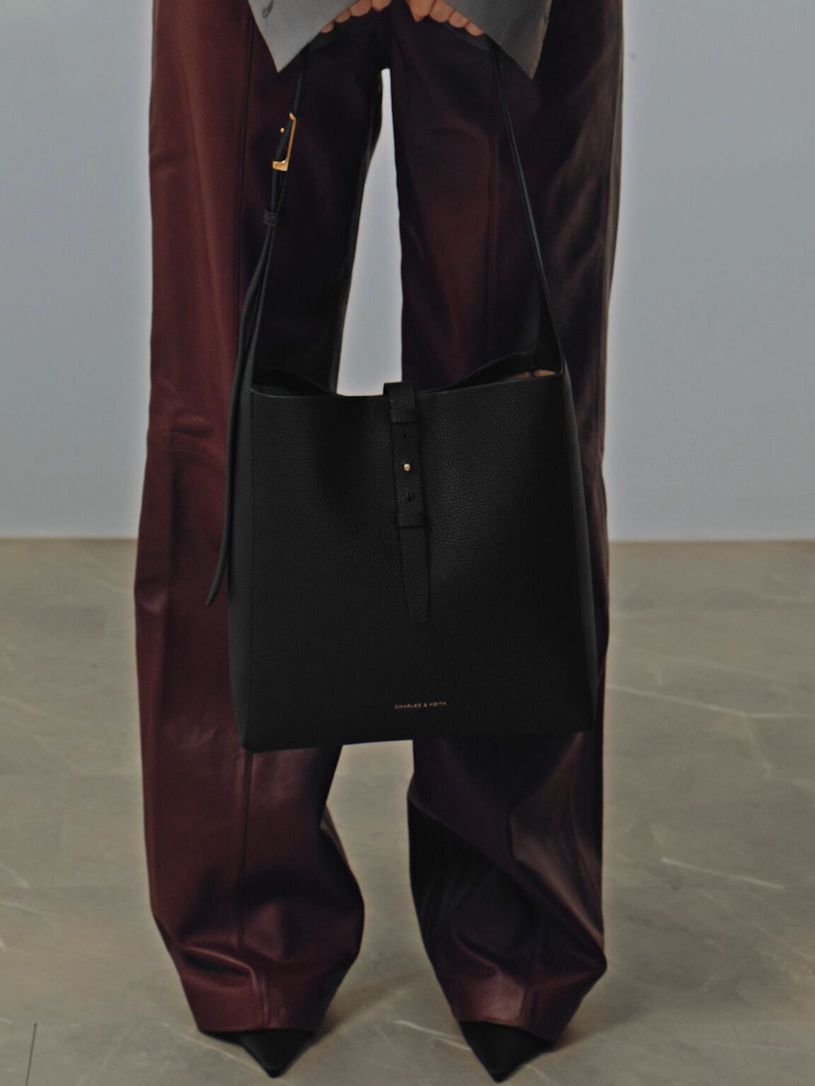 Beryl ベリル ベルトホーボーバッグ, ブラック, hi-res