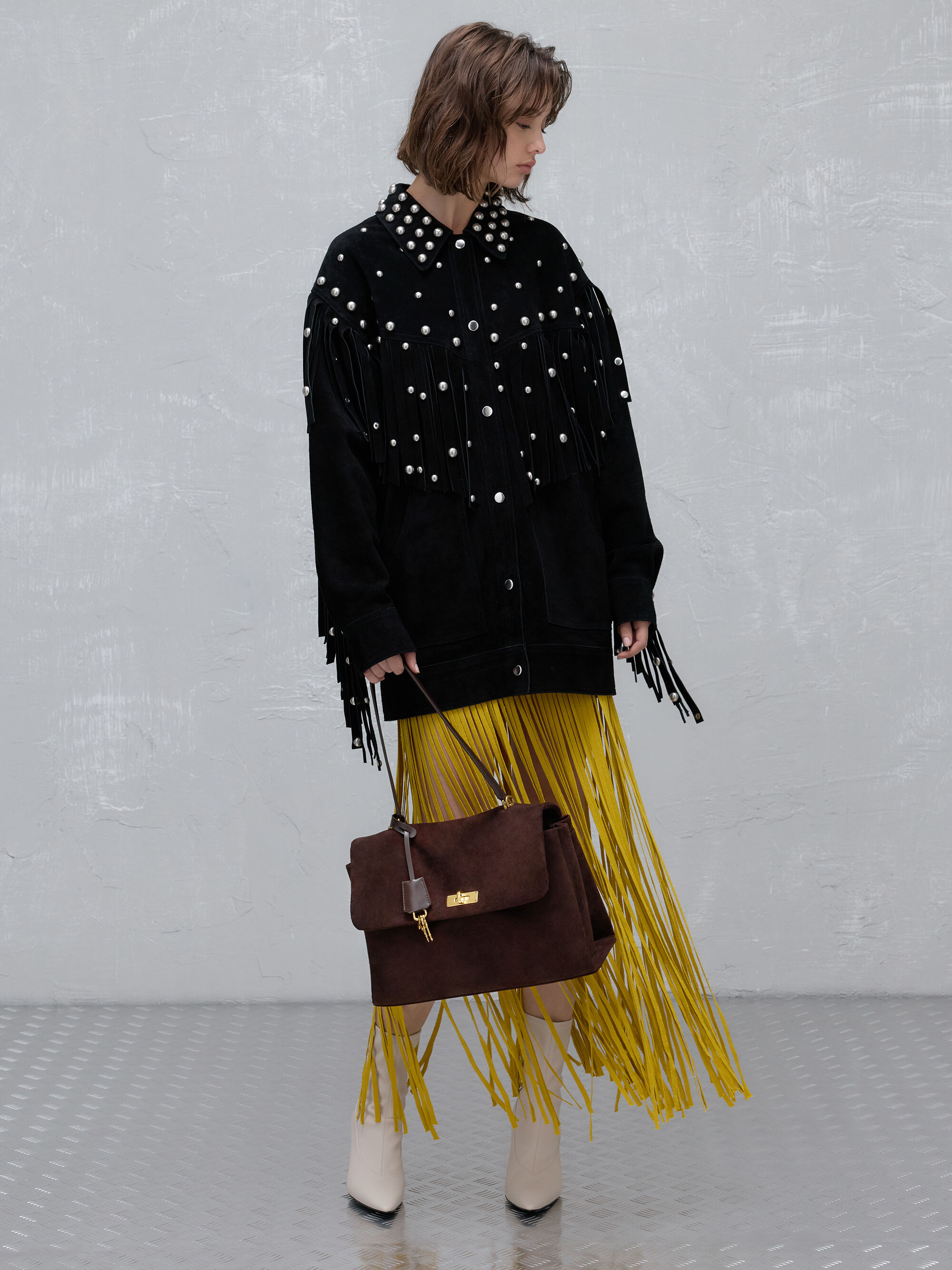 Kerry ケリー トップハンドルサッチェルバッグ - エスプレッソブラウン