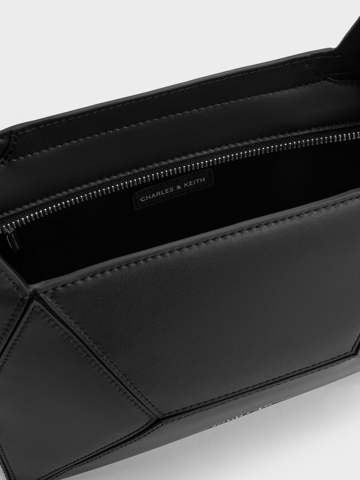 Nasrin ナスリン ジオメトリックホーボーバッグ, ノワール, hi-res