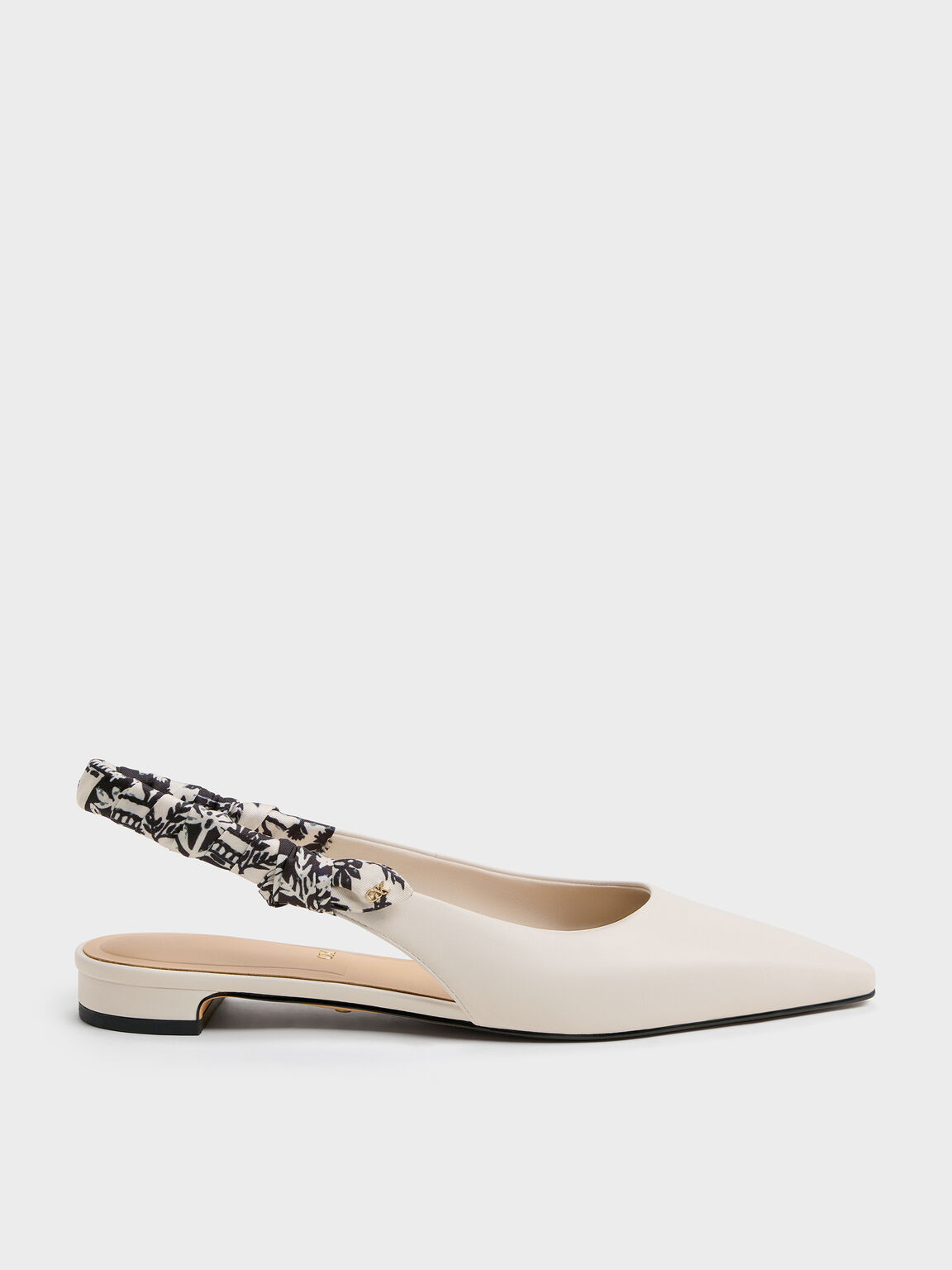 Tayari ティアリ レザースリングバックフラット, チョーク, hi-res