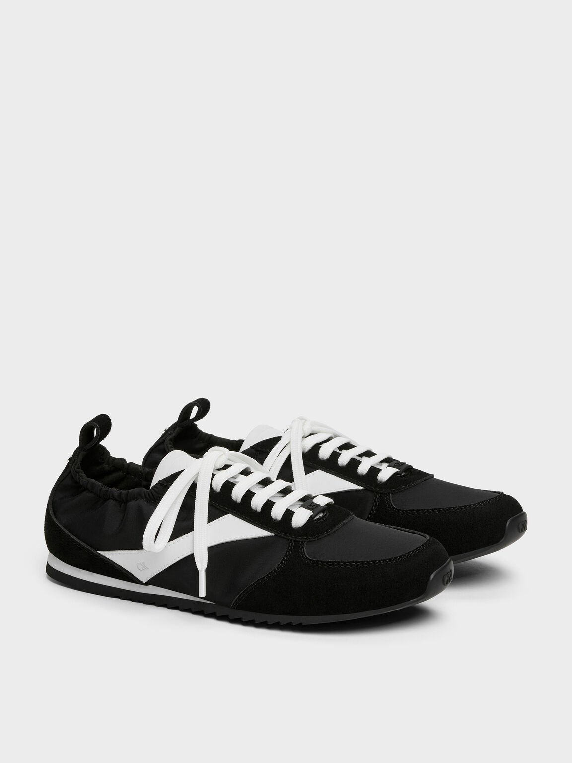 Jace ジェイス レザースニーカー, ブラックテクスチャード, hi-res