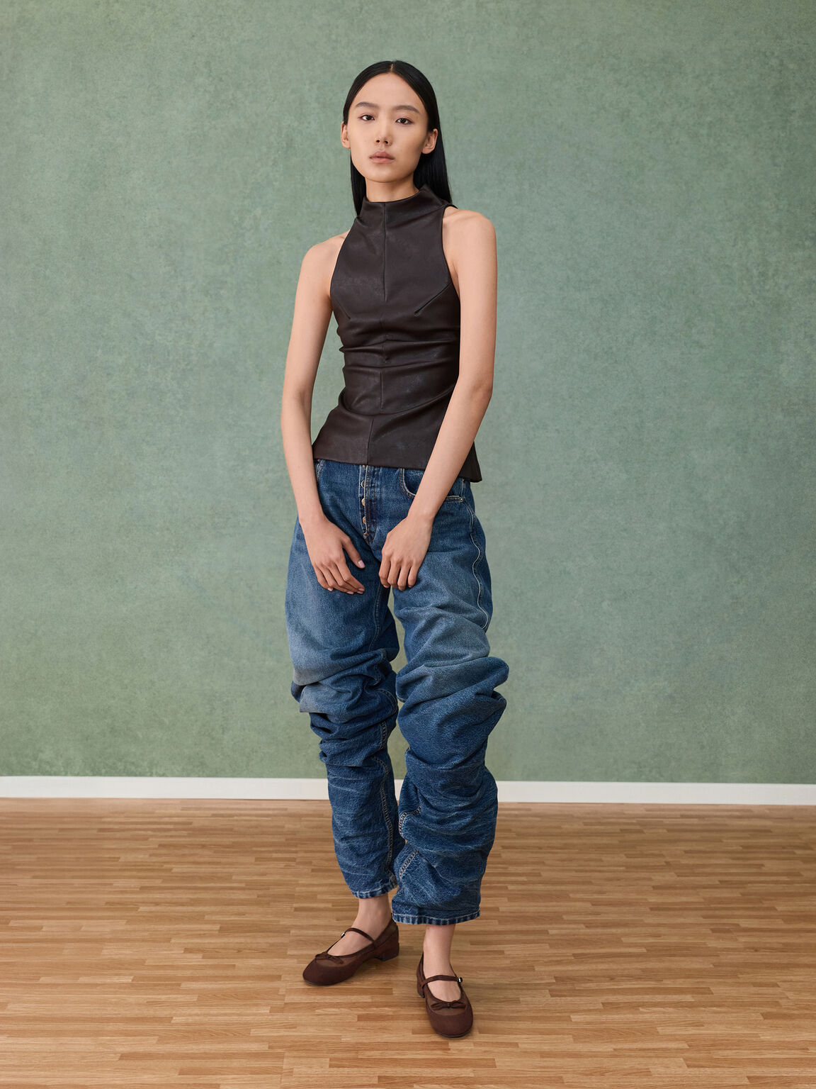 Mulligan マリガン フォースエードメッシュメリージェーン, ダークブラウンテクスチャー, hi-res