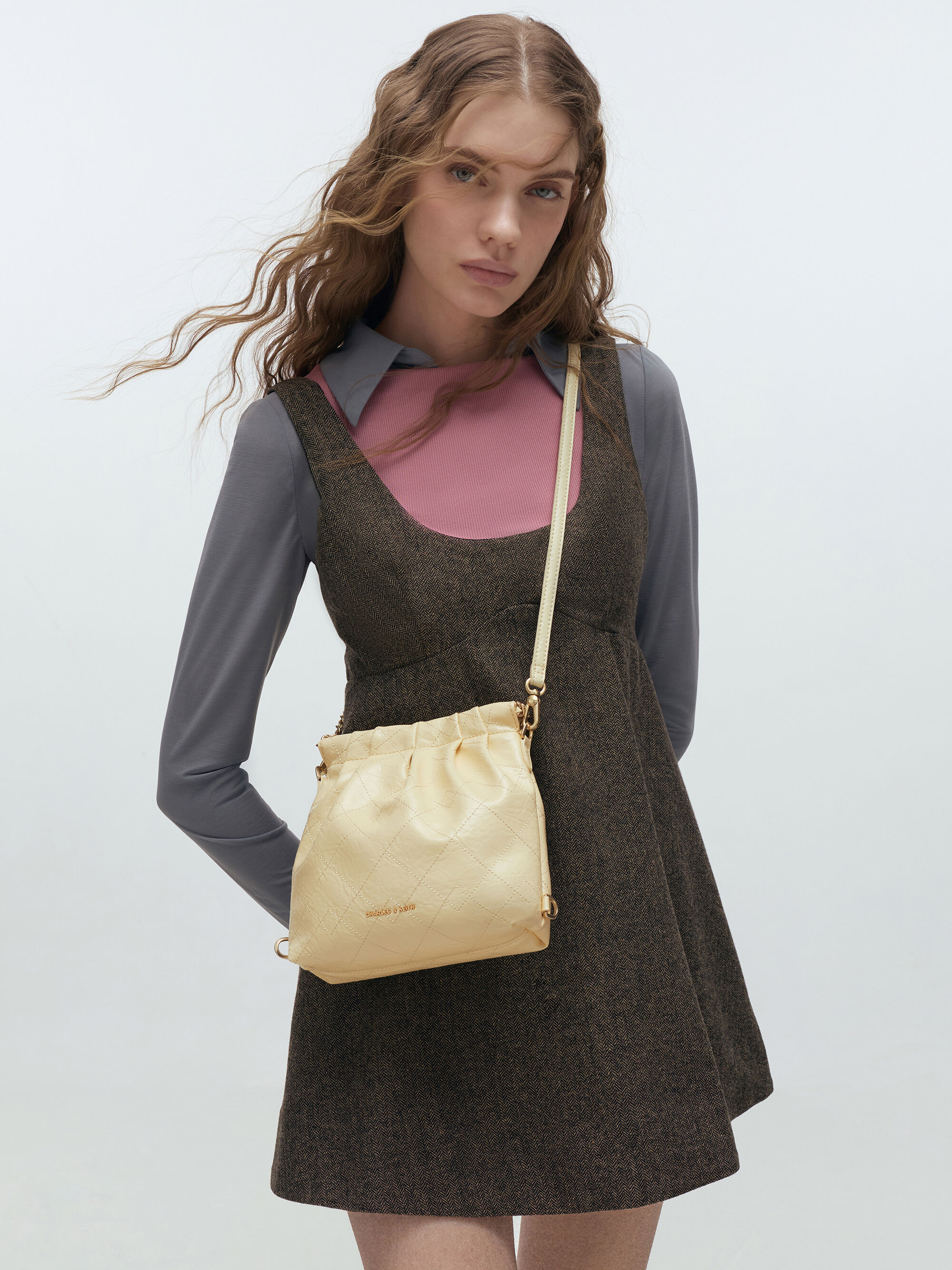 Duo ドゥオ チェーンハンドルツーウェイバックパック - バターイエロー