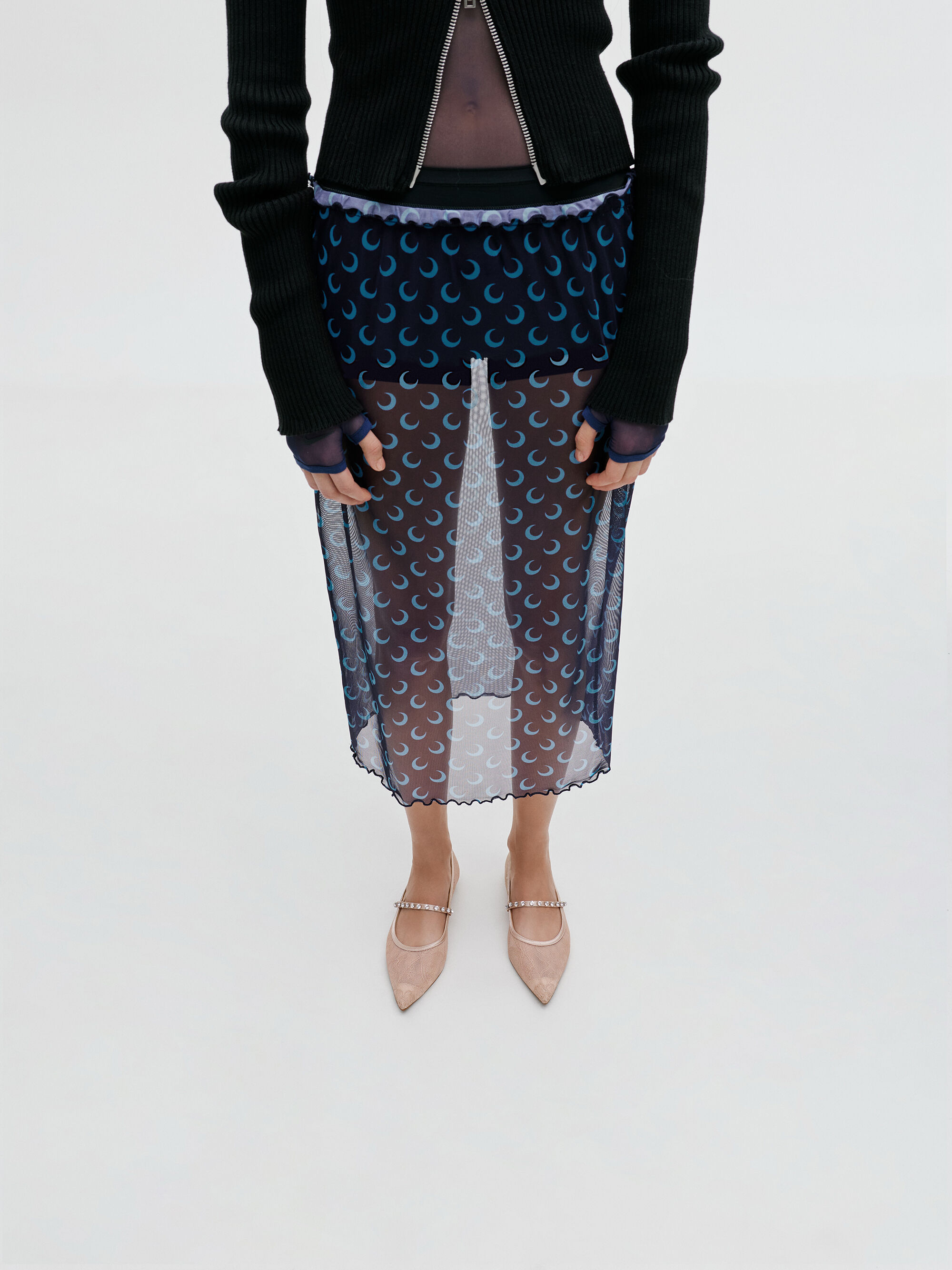 Charles&Keithメッシュクリスタルエンベリッシュド メリージェーン38 メッシュクリスタルエンベリッシュド メリージェーン（パンプス