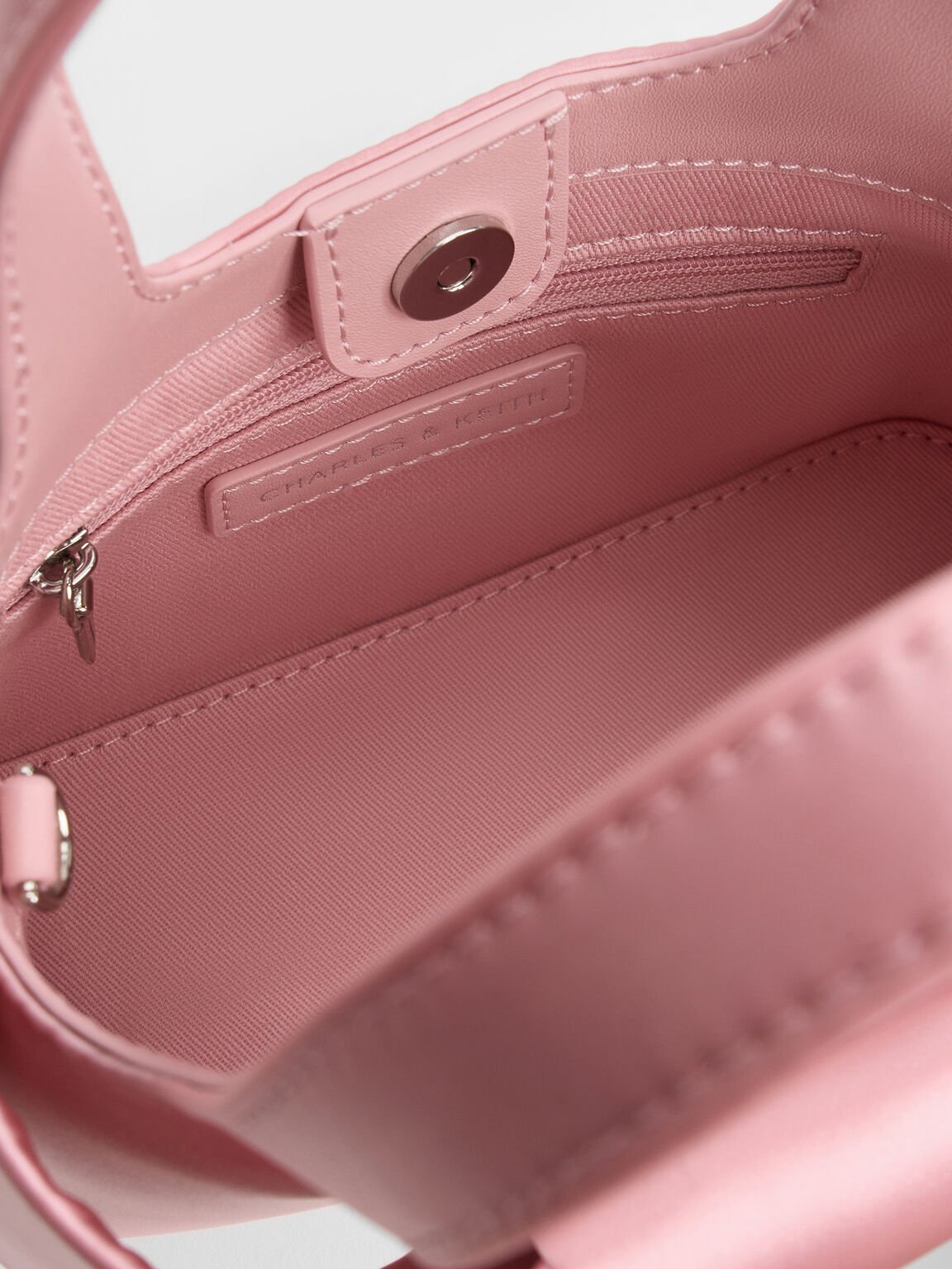 Aravis アラヴィス サテンボウバッグ, ピンク, hi-res