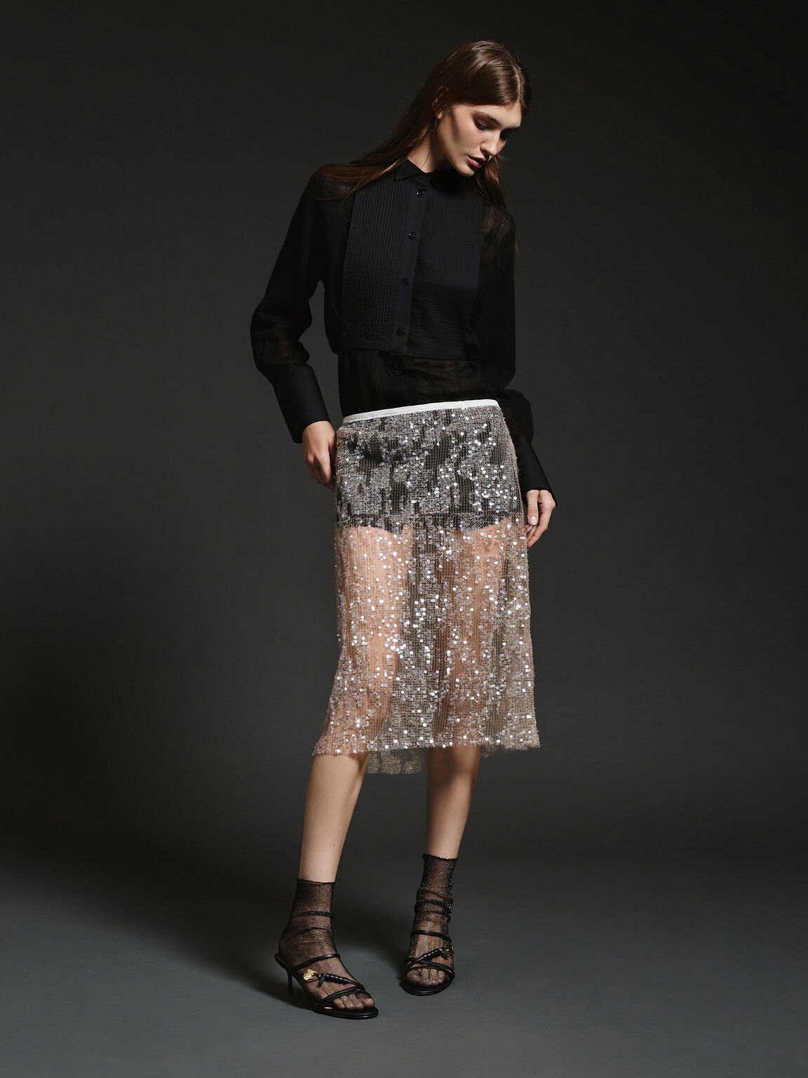 Adema アデマ ストラッピー ヒールミュール, ブラック, hi-res