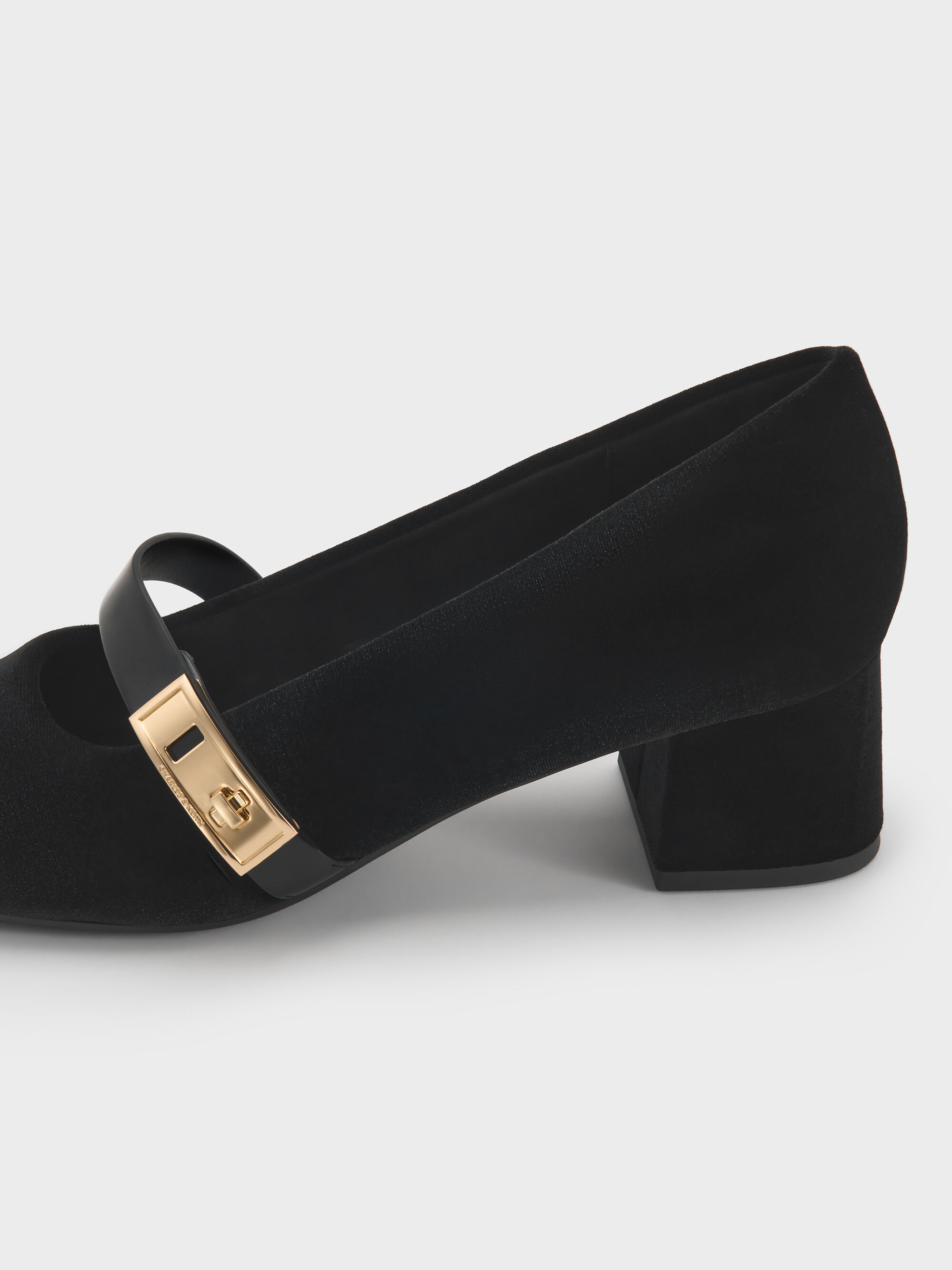 メリーランド　成蹊クラス　9月10月分 Lando ランド メタリックバックルメリージェーンパンプス - ブラック