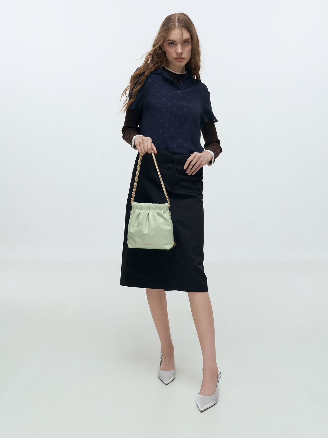 Duo ドゥオ チェーンハンドルツーウェイバックパック, ミントグリーン, hi-res