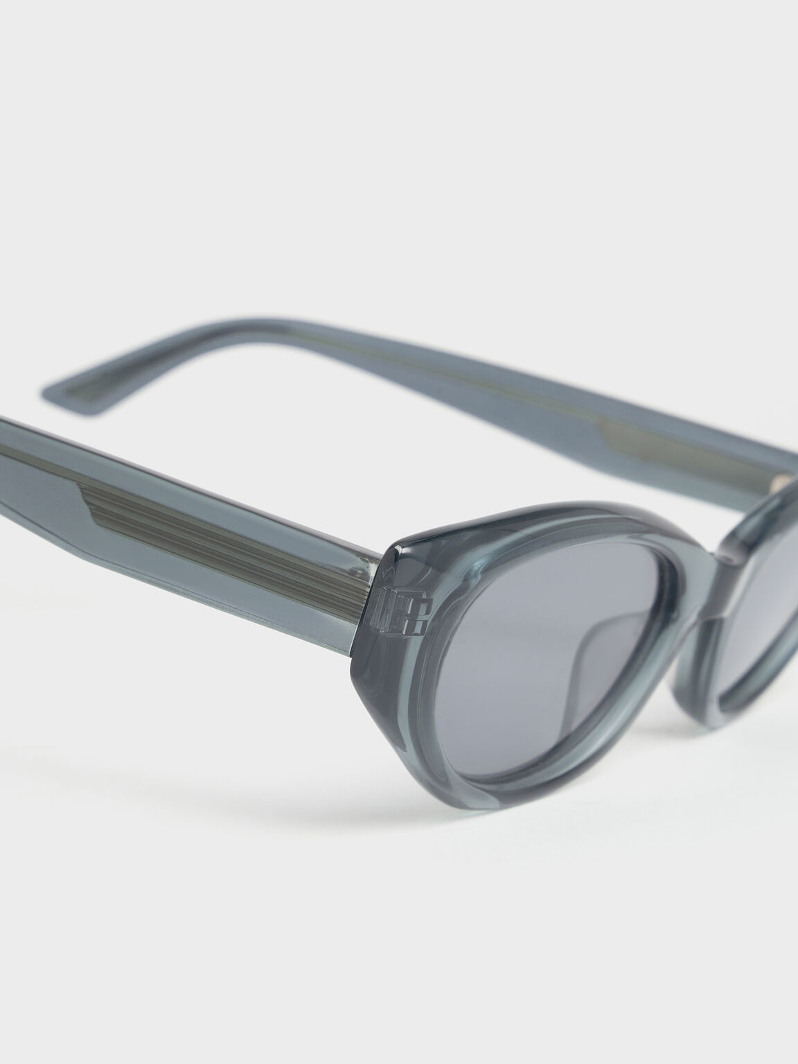 Bijou ビジュー アセテートキャットアイサングラス, ティール, hi-res