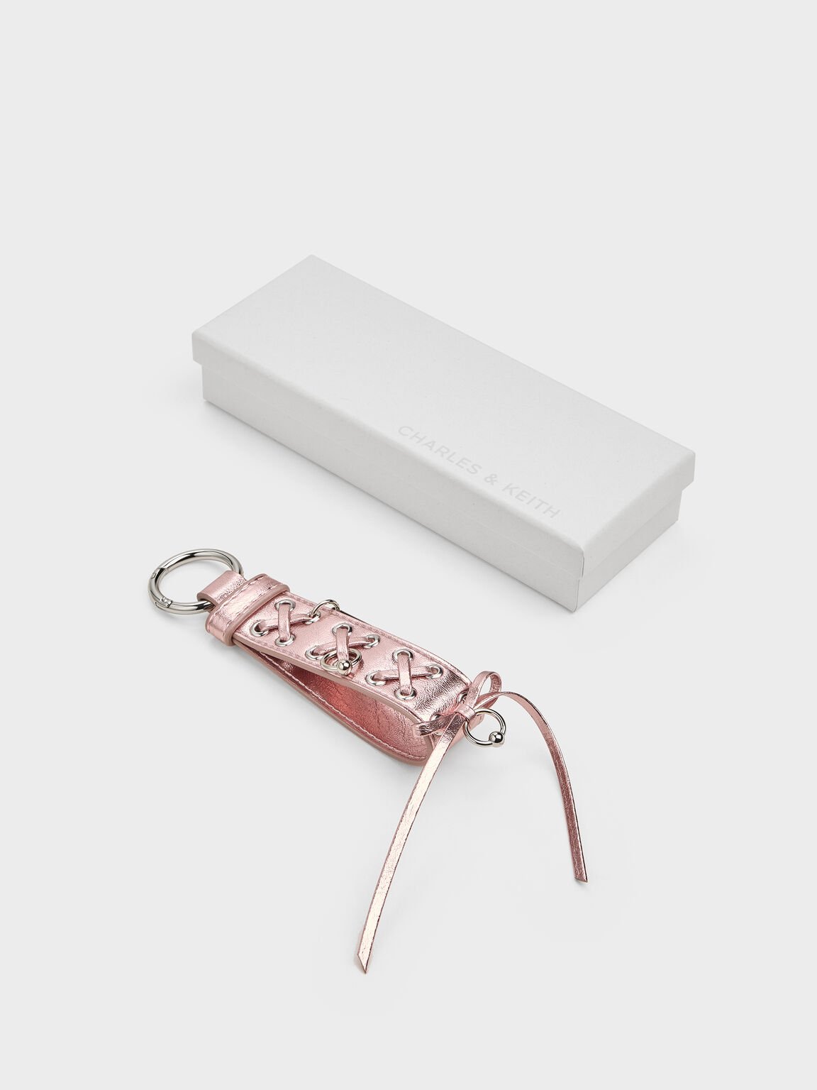 グロメット レースアップバッグチャーム, オーラピンク, hi-res