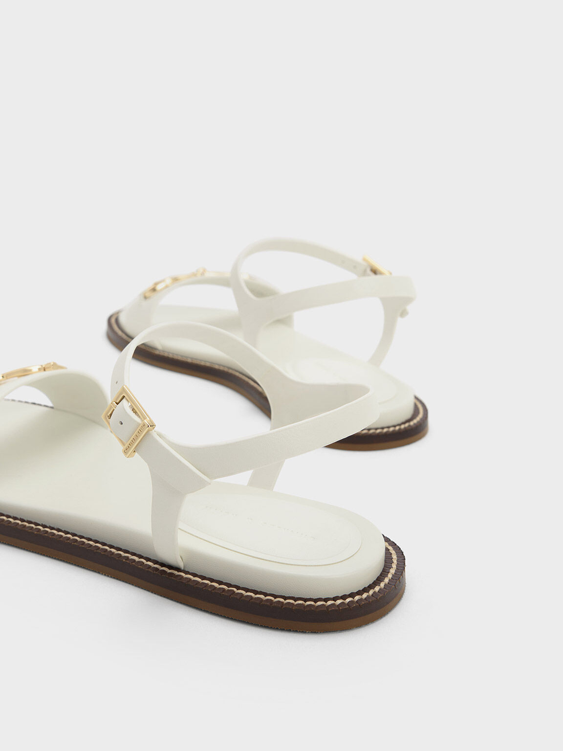 ホースビット チャームサンダル, ホワイト, hi-res