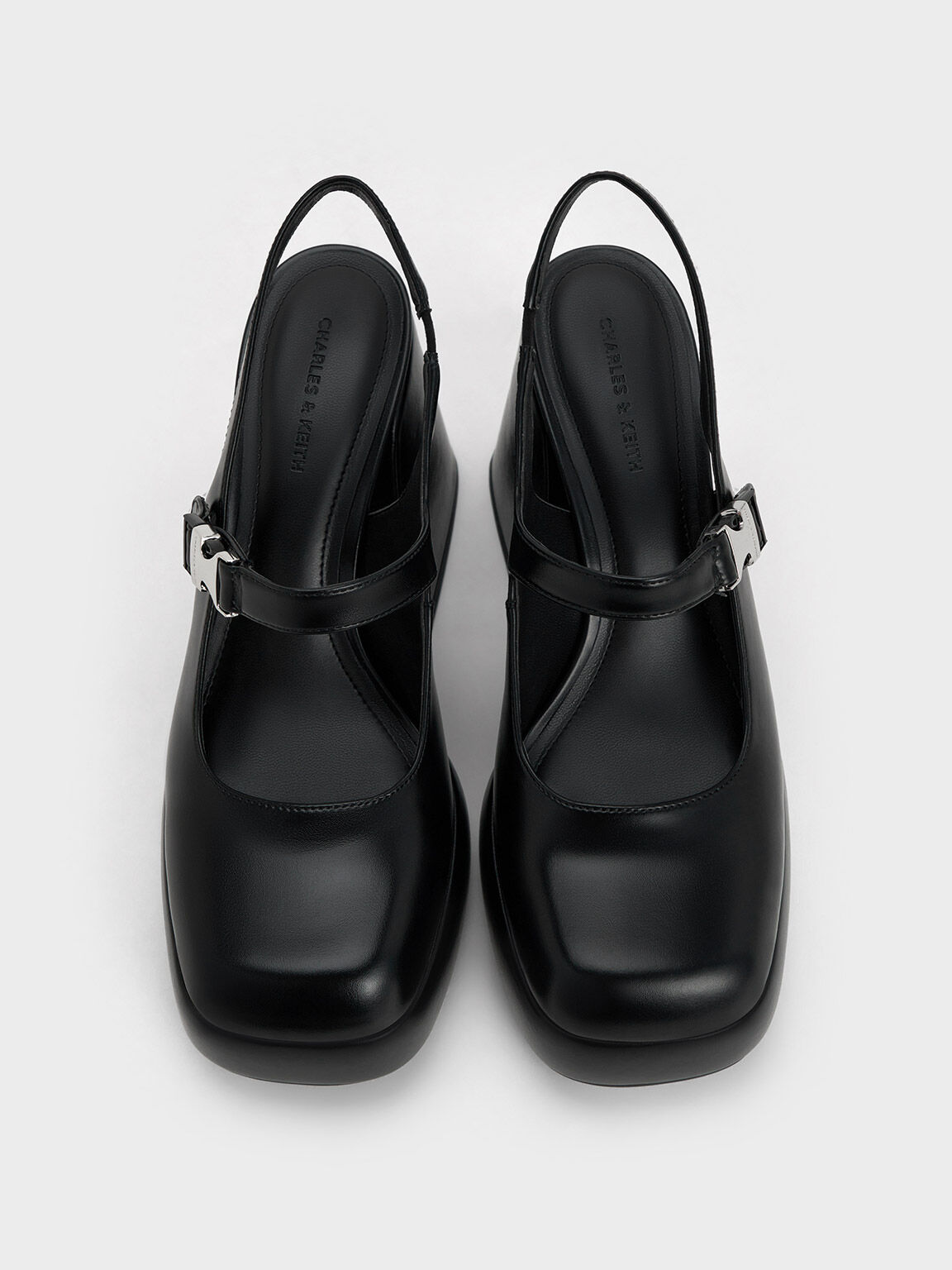 Laine レイン プラットフォームメリージェーン, ブラック, hi-res