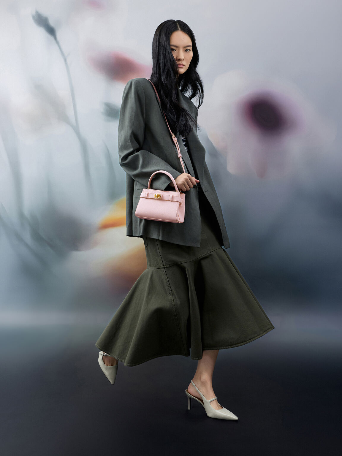 Aubrielle オブリエル トップハンドルバッグ, コットンキャンディーピンク, hi-res