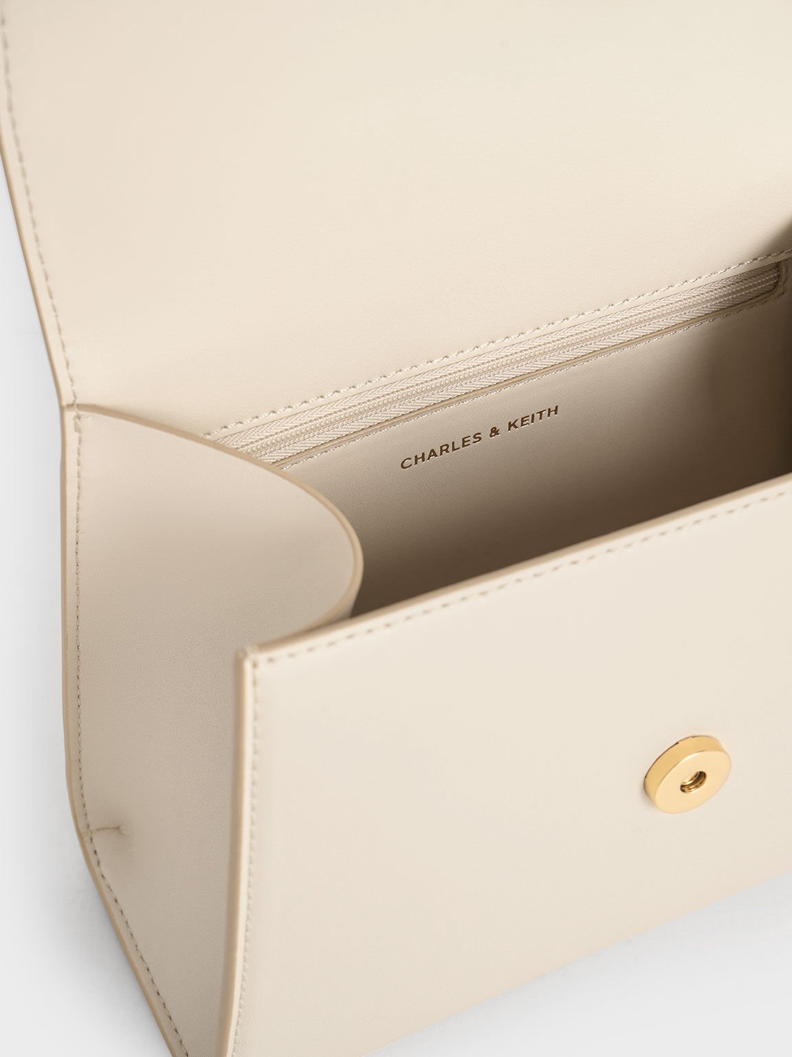 Violetta ヴィオレッタ トラペーズトップハンドルバッグ, ベージュ, hi-res