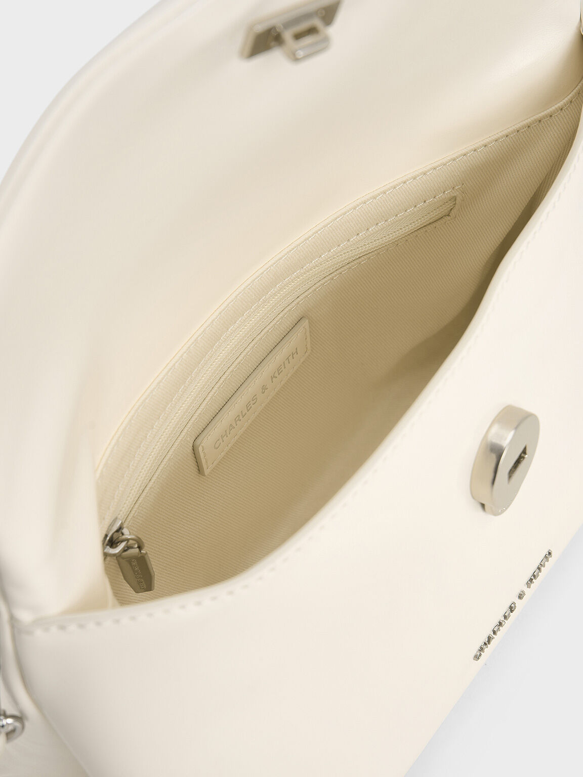 Andromeda アンドロメダ チャンキーチェーントップハンドルバッグ, クリーム, hi-res