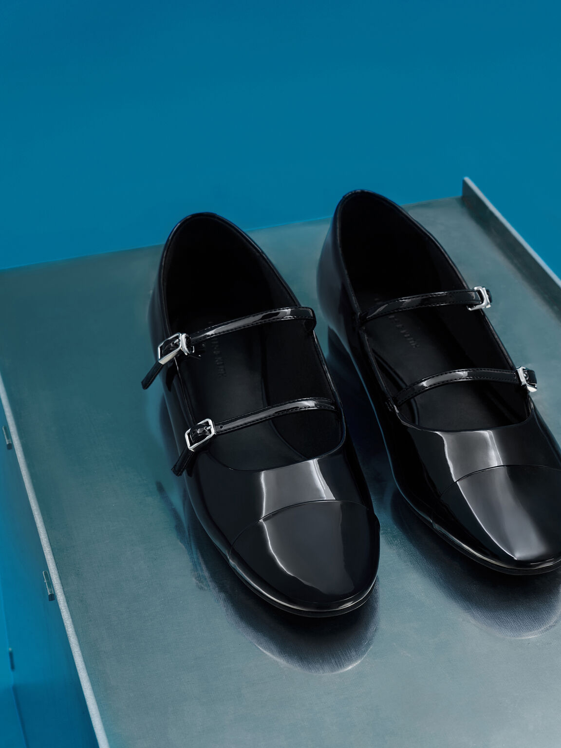 パテント ダブルストラップメリージェーン, ブラックパテント, hi-res