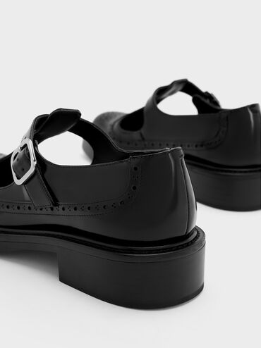 Tバー レザーメリージェーン - ブラックボックス | CHARLES & KEITH 