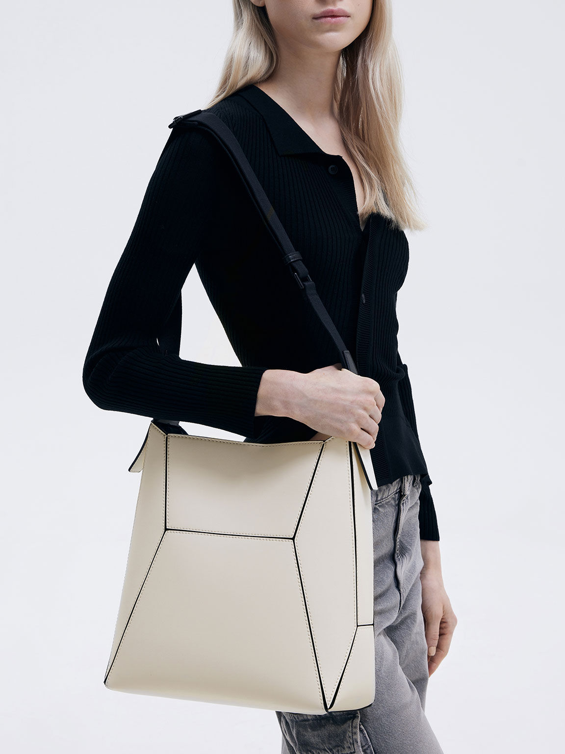 Nasrin ナスリン ジオメトリックトートバッグ, マルチ, hi-res