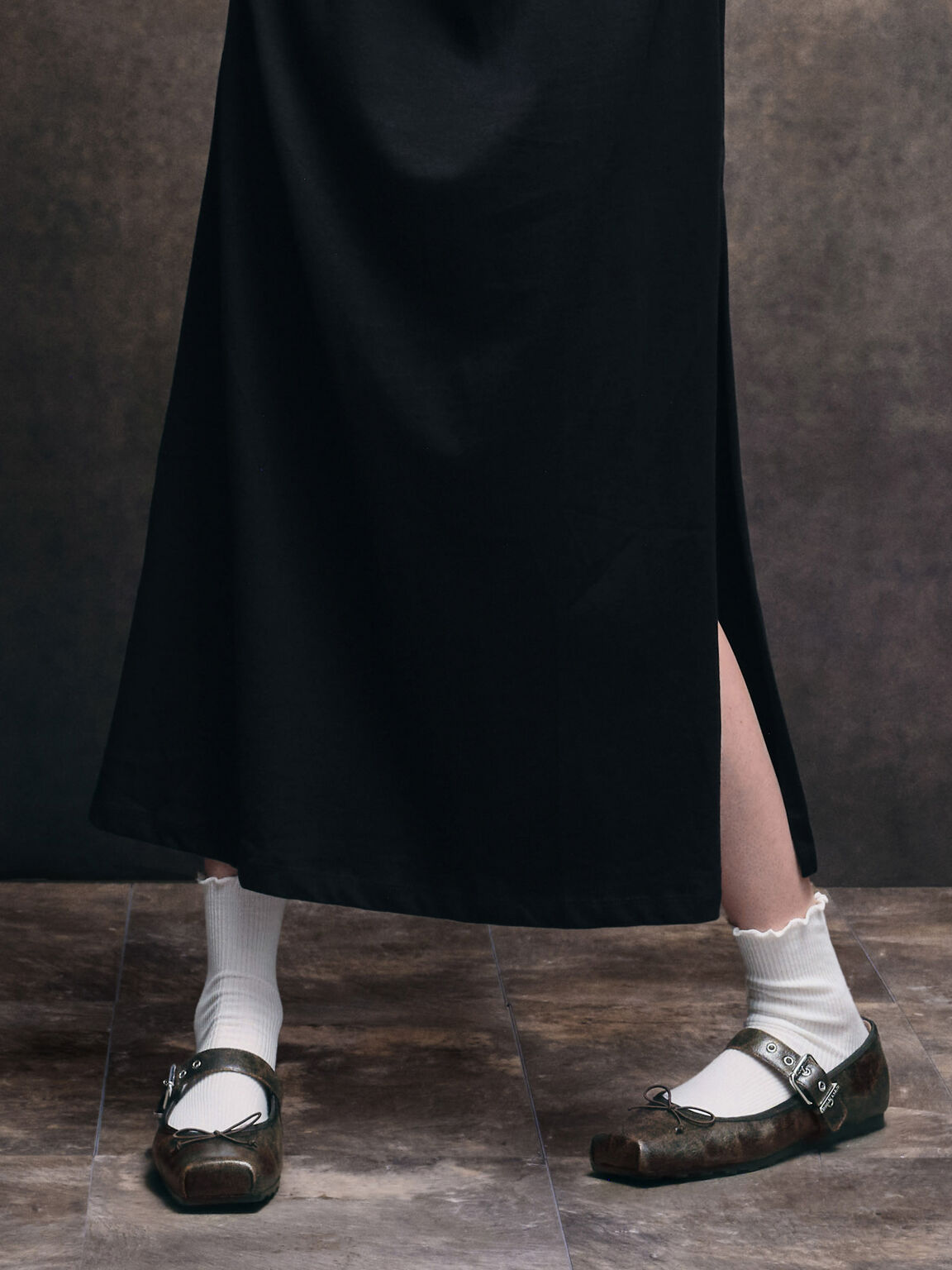 Myler マイラー ボウスクエアトゥバックルメリージェーン, ダークブラウン, hi-res