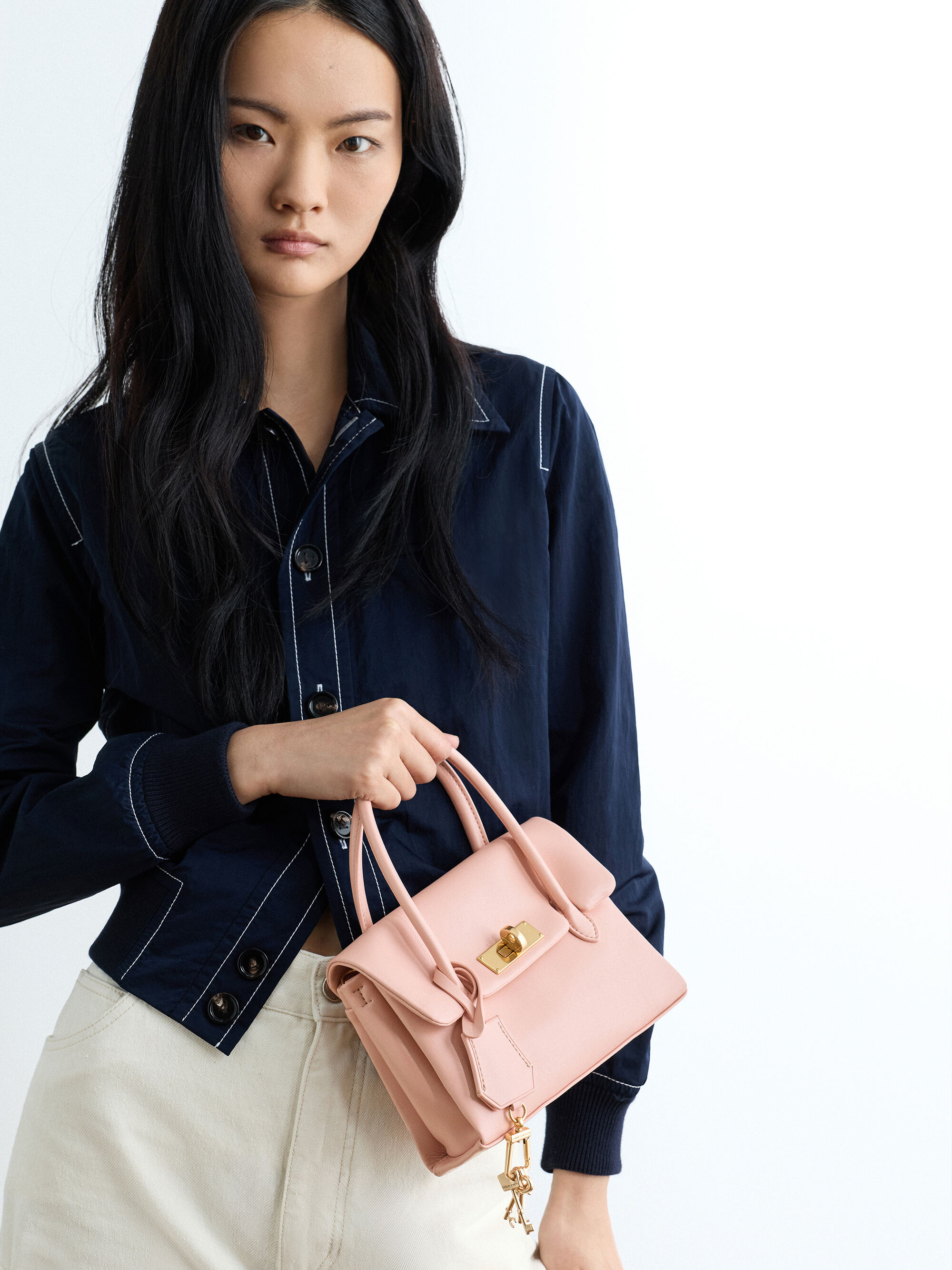 Kerry ミニケリー ボクシートートバッグ - ピンク | CHARLES & KEITH