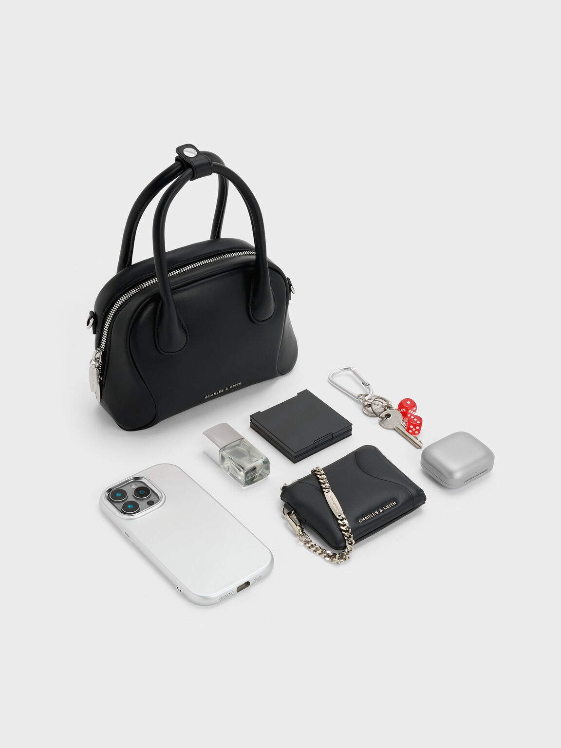 Nelly ネリ ボウリングバッグ, ノワール, hi-res