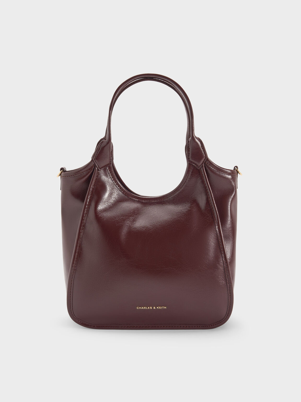 Sianna ミニシアンナ クリンクルエフェクトスラウチートートバッグ, ワインベリーレッド, hi-res