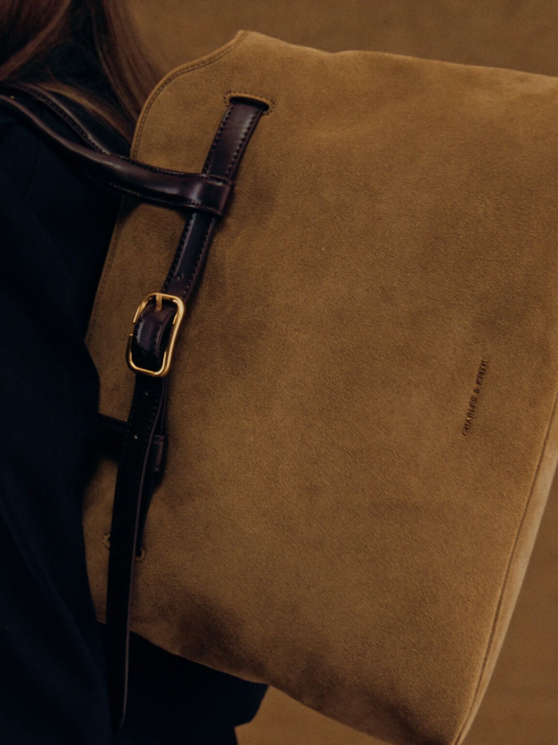 Victoria ヴィクトリア ベルトトラペーズトートバッグ, サハラサンド, hi-res