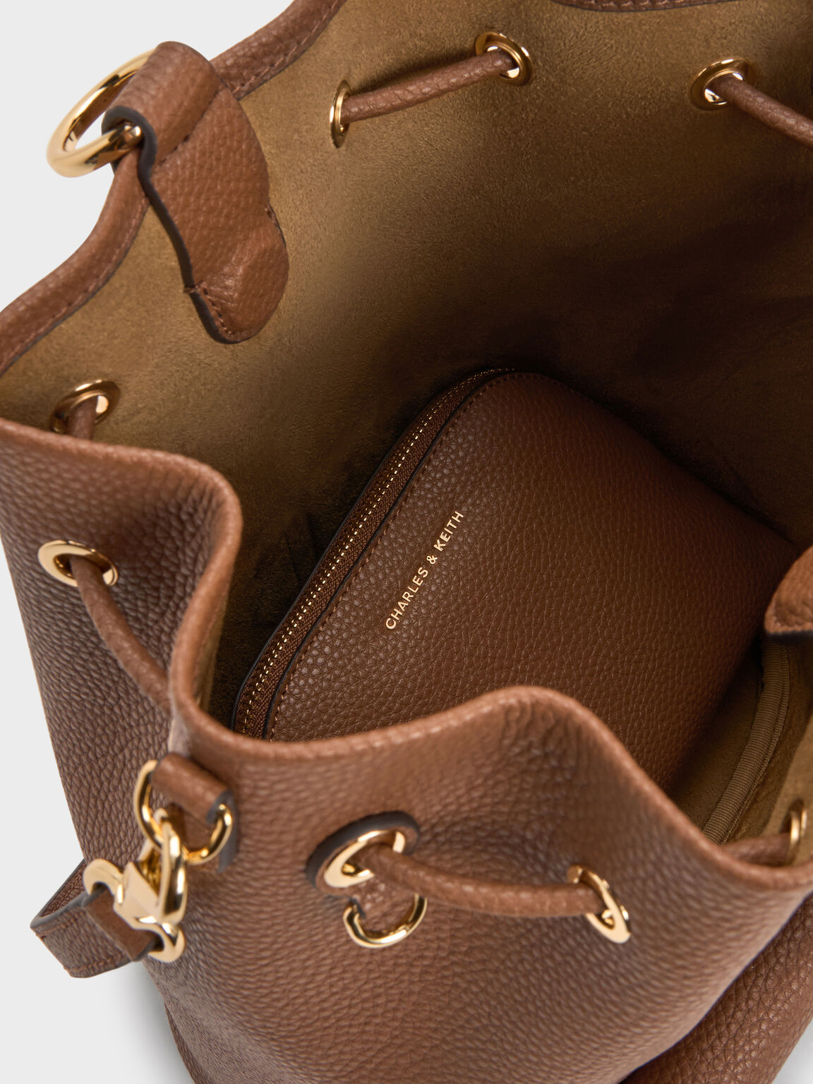 Beryl ベリル ドローストリングバッグパック, チョコレート, hi-res