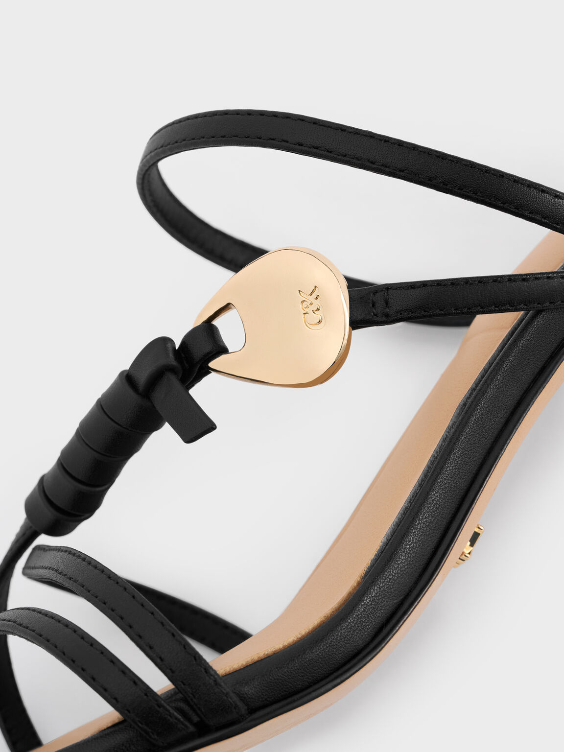 Adema アデマ ストラッピー ヒールミュール, ブラック, hi-res