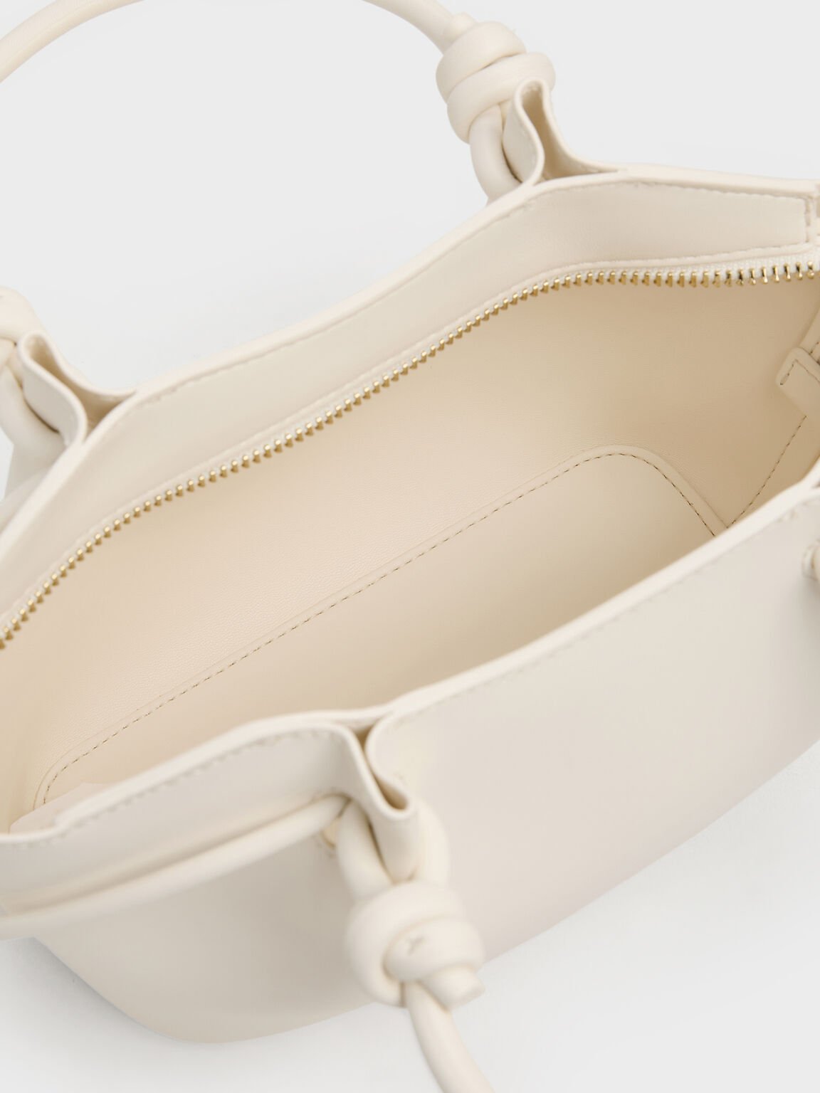 Sammie サミー ノットハンドル ウェービートートバッグ, クリーム, hi-res