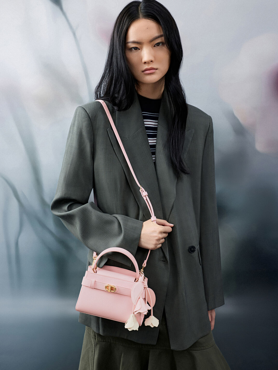 Aubrielle オブリエル トップハンドルバッグ, コットンキャンディーピンク, hi-res