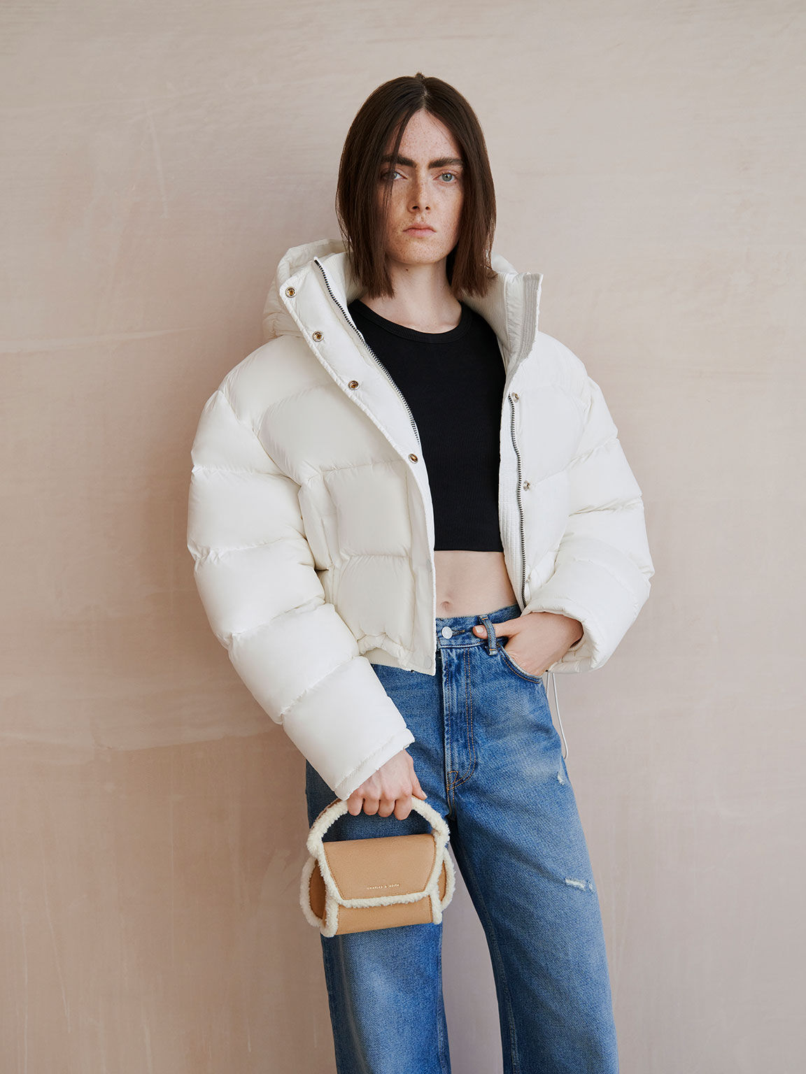 Cassiopeia ミニカシオペア ファートリムバッグ, キャメル, hi-res