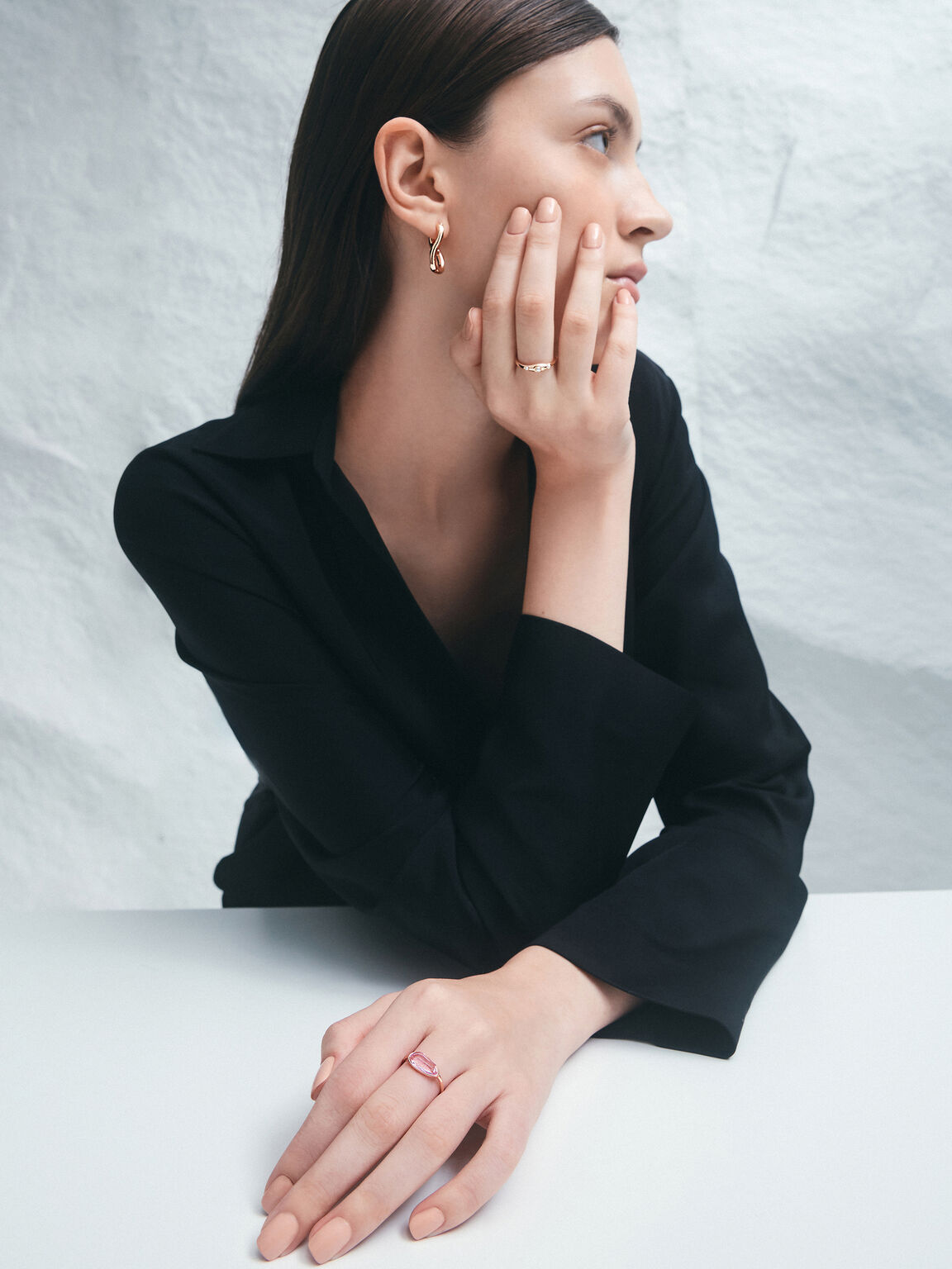 Corrine コリーヌ パールスカルプチュアリング, ローズゴールド, hi-res