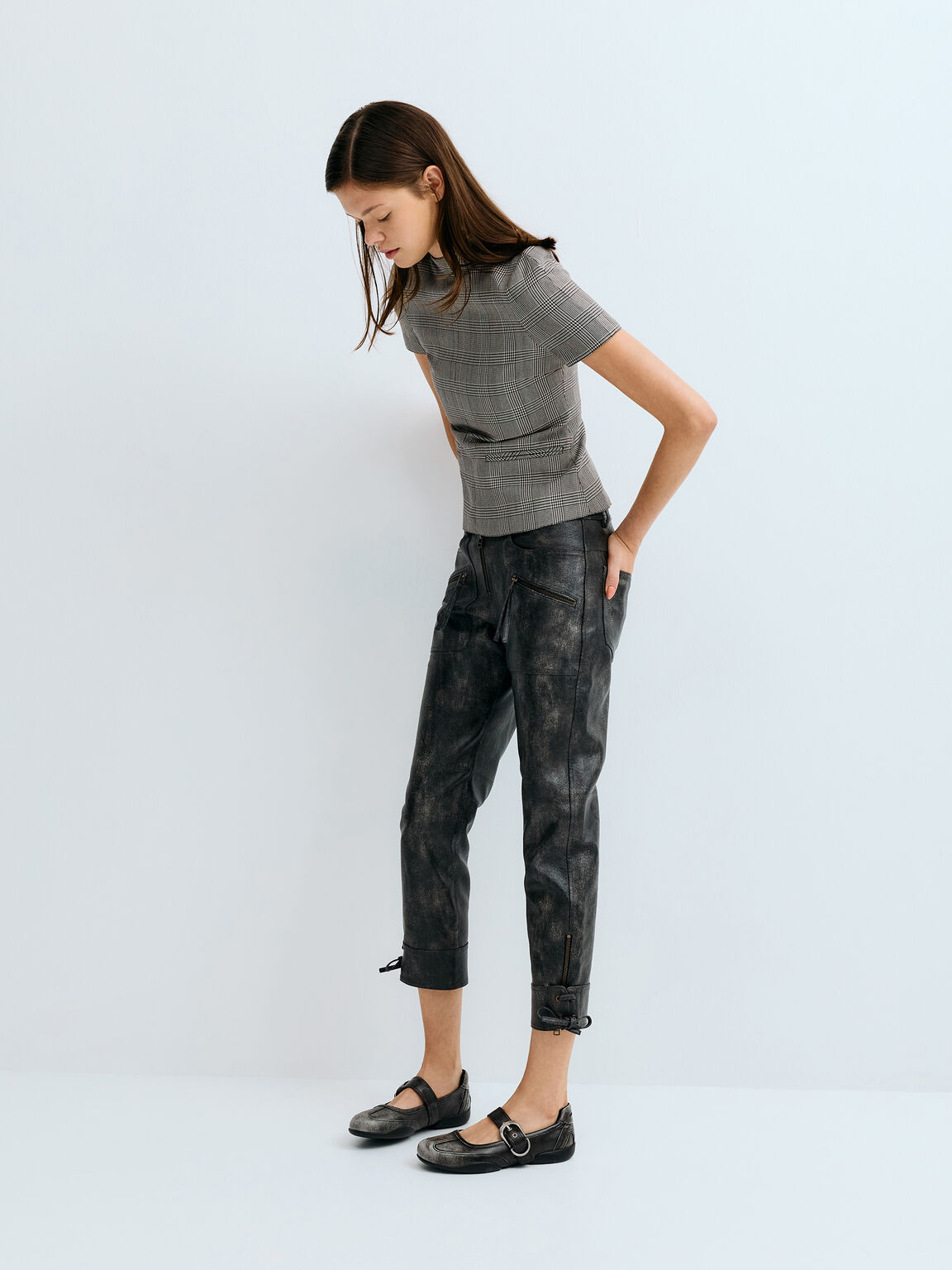 Louise ルーイ バックルストラップ メリージェーンスニーカー, グレー, hi-res