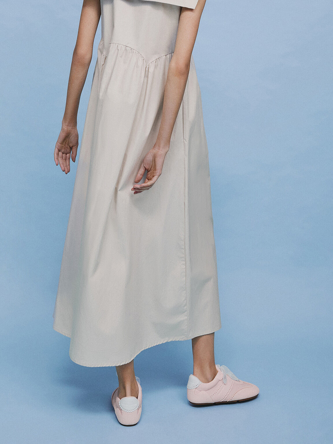 ハート シアーレーススニーカー, ライトピンク, hi-res