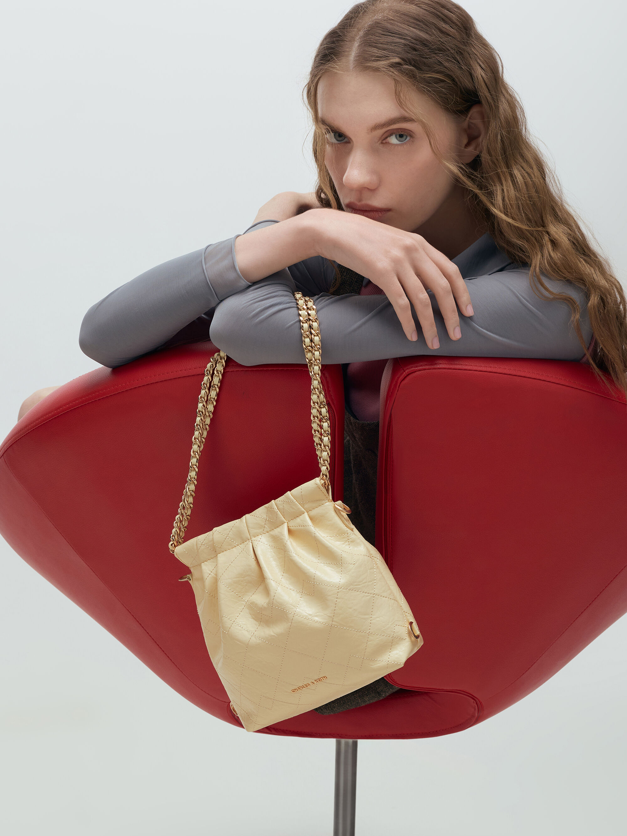 Duo ドゥオ チェーンハンドルツーウェイバックパック - バターイエロー