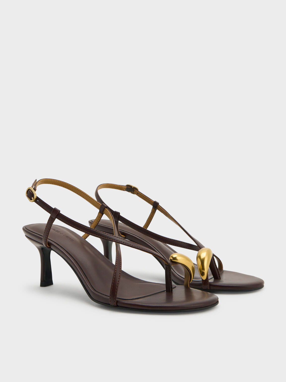 Raina レイナ トゥリングヒールサンダル, マルーン, hi-res