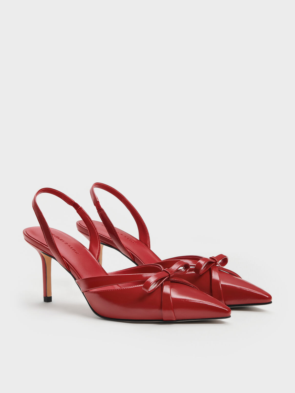 Kaleen カリーン スリングバックスティレット, レッド, hi-res