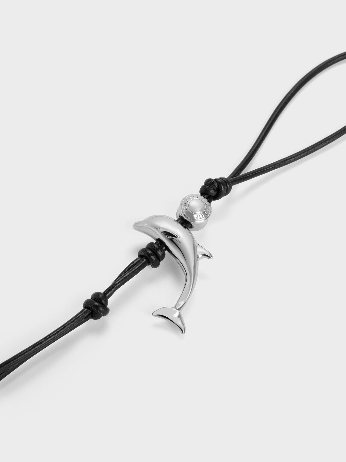 Delfina デルフィナ ドルフィンロープノット チャーム, ノワール, hi-res