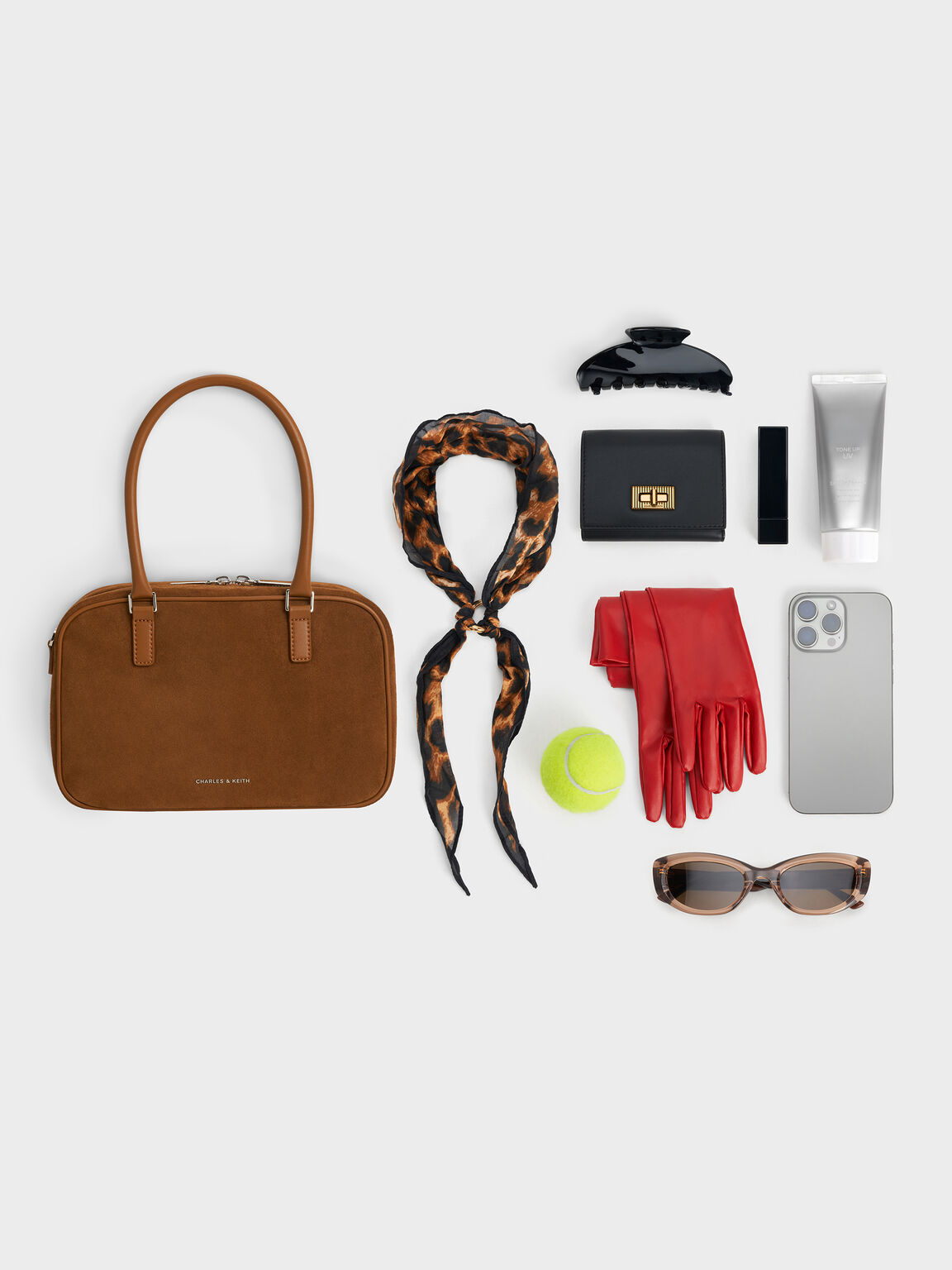 Sianna シアンナ ボウリングバッグ, シエナブラウン, hi-res