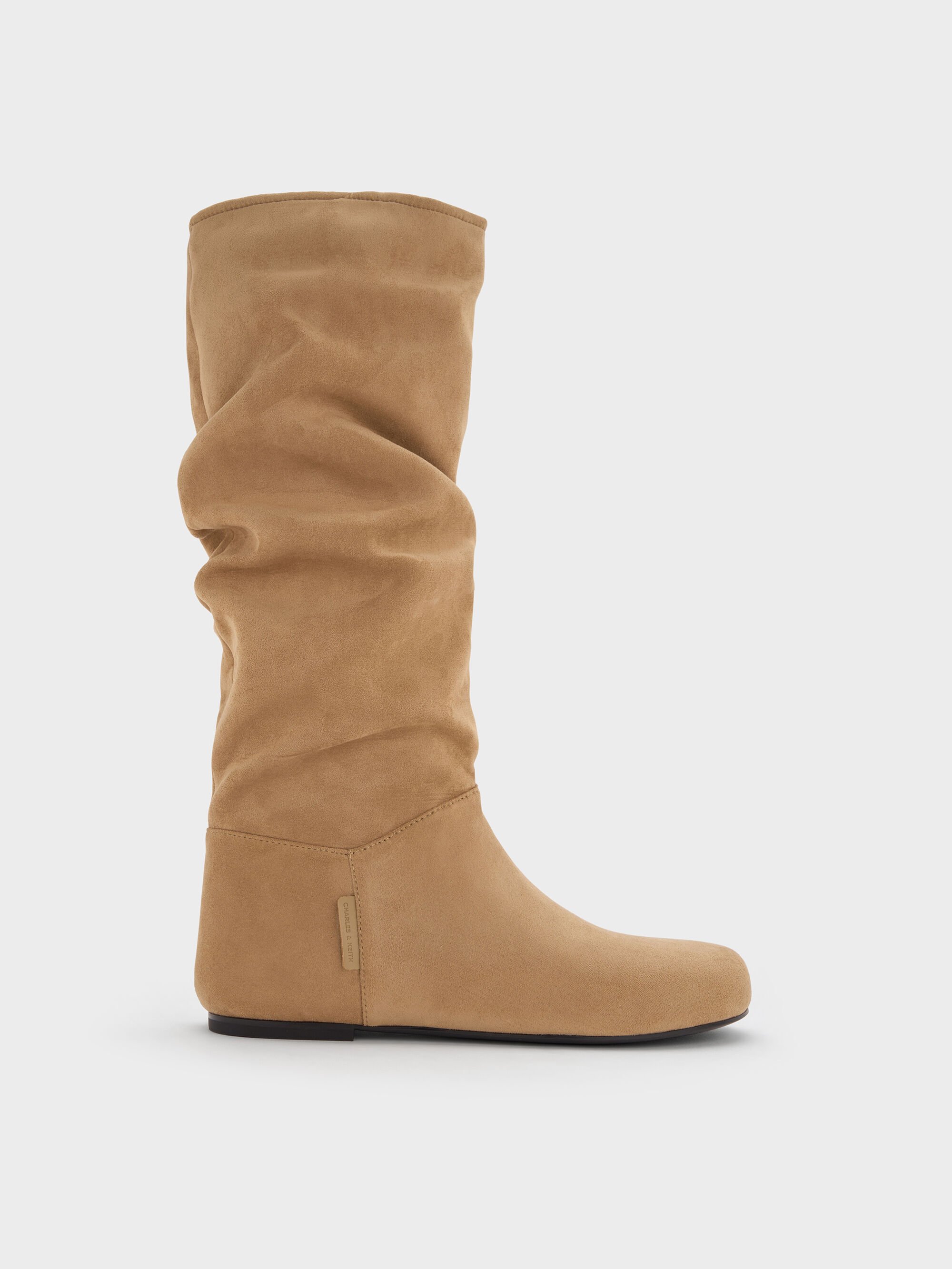 フォースエード ルーシュドニーハイブーツ - サンド | CHARLES & KEITH