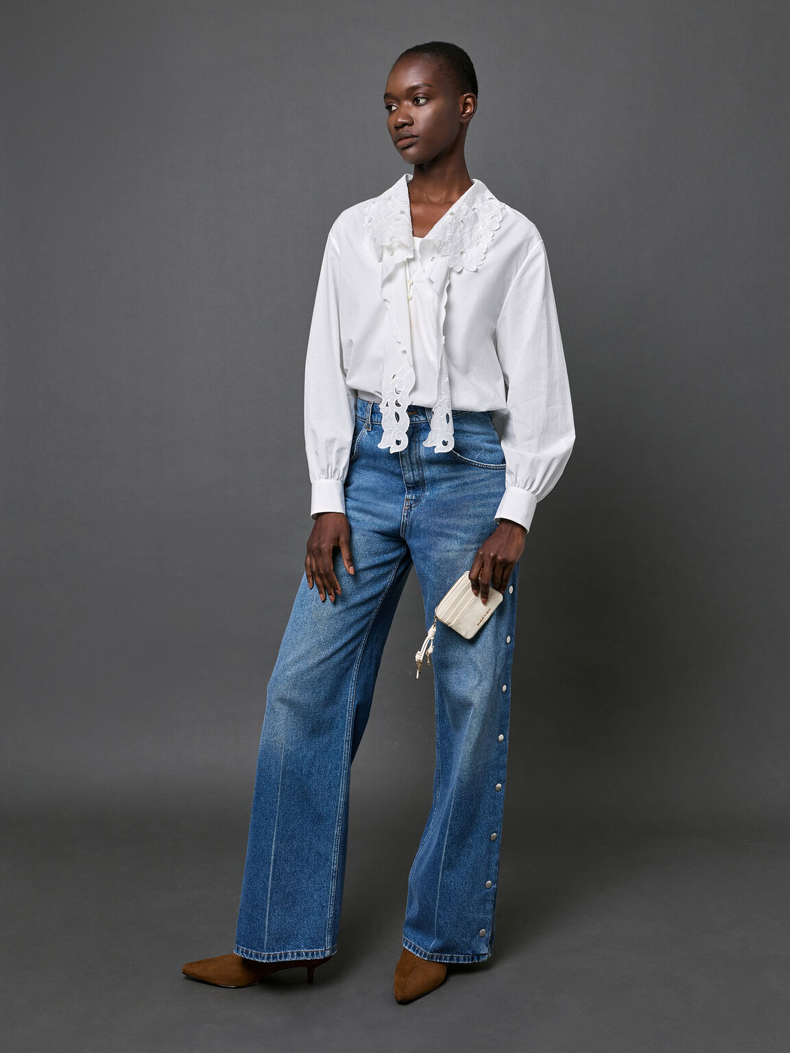 Ciara シアラ トップジップ カードホルダー, クリーム, hi-res