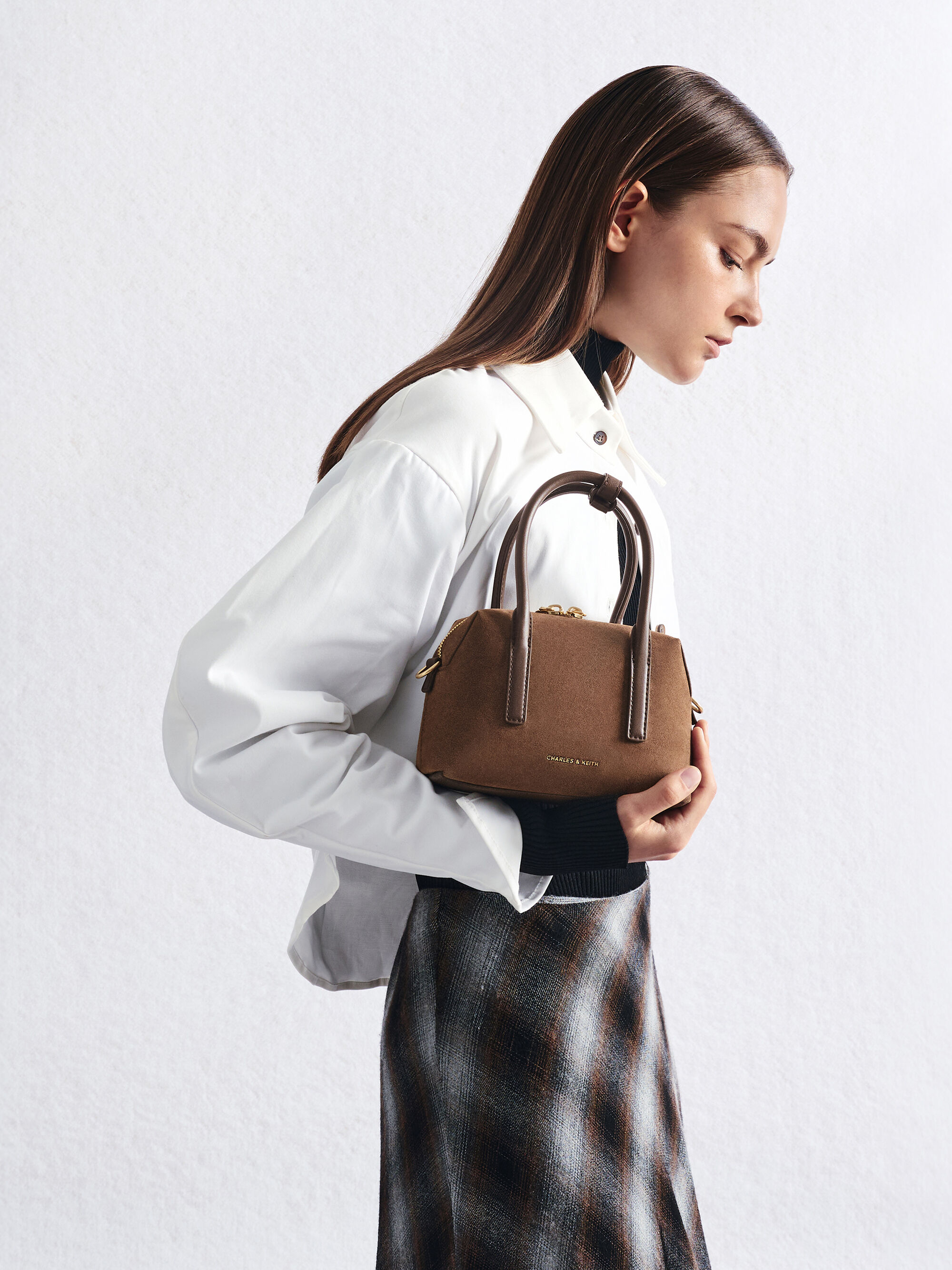 ハンドバッグ(レディース) - ブラウン | CHARLES & KEITH (チャールズ