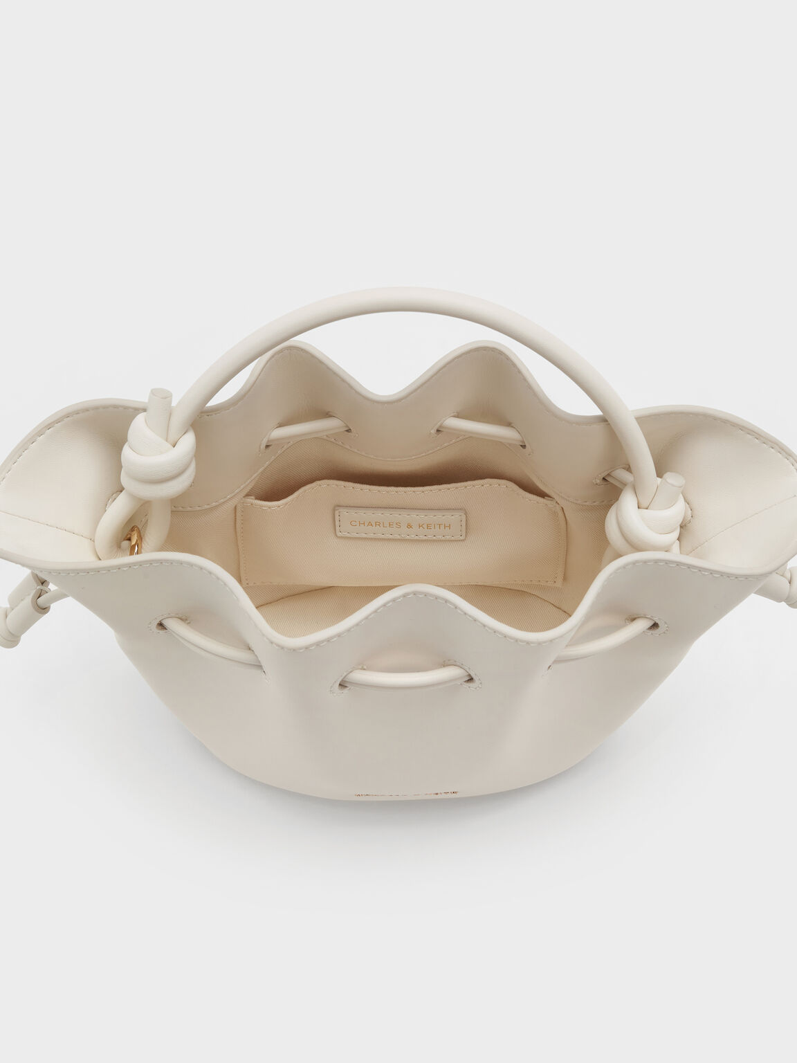 Sammie サミー ドローストリング バケットバッグ, クリーム, hi-res