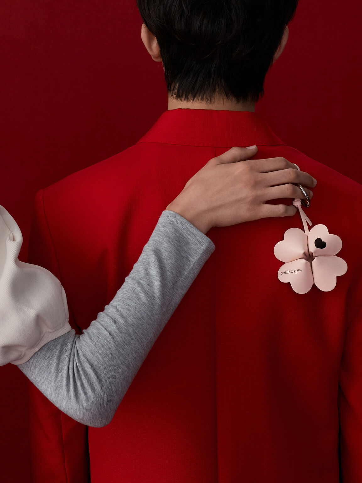 フォーリーフクローバー ハートチャーム, パウダーピンク, hi-res