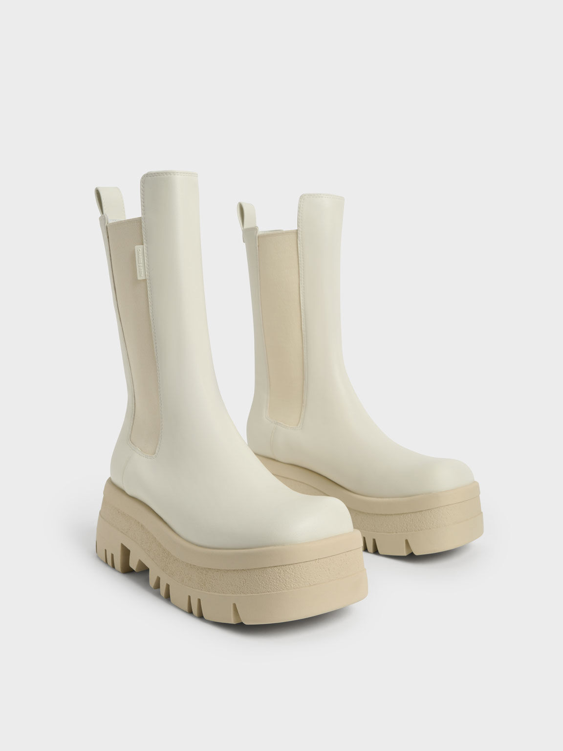 Rainier レーニア プラットフォームチェルシーブーツ, チョーク, hi-res
