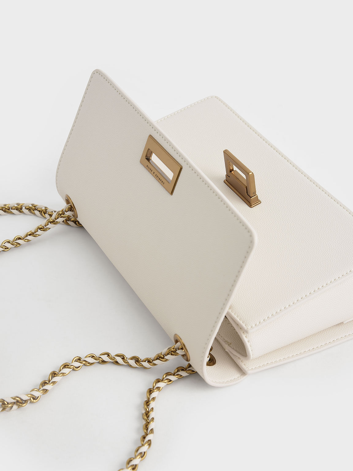 チェーン ショルダーバッグ, クリーム, hi-res