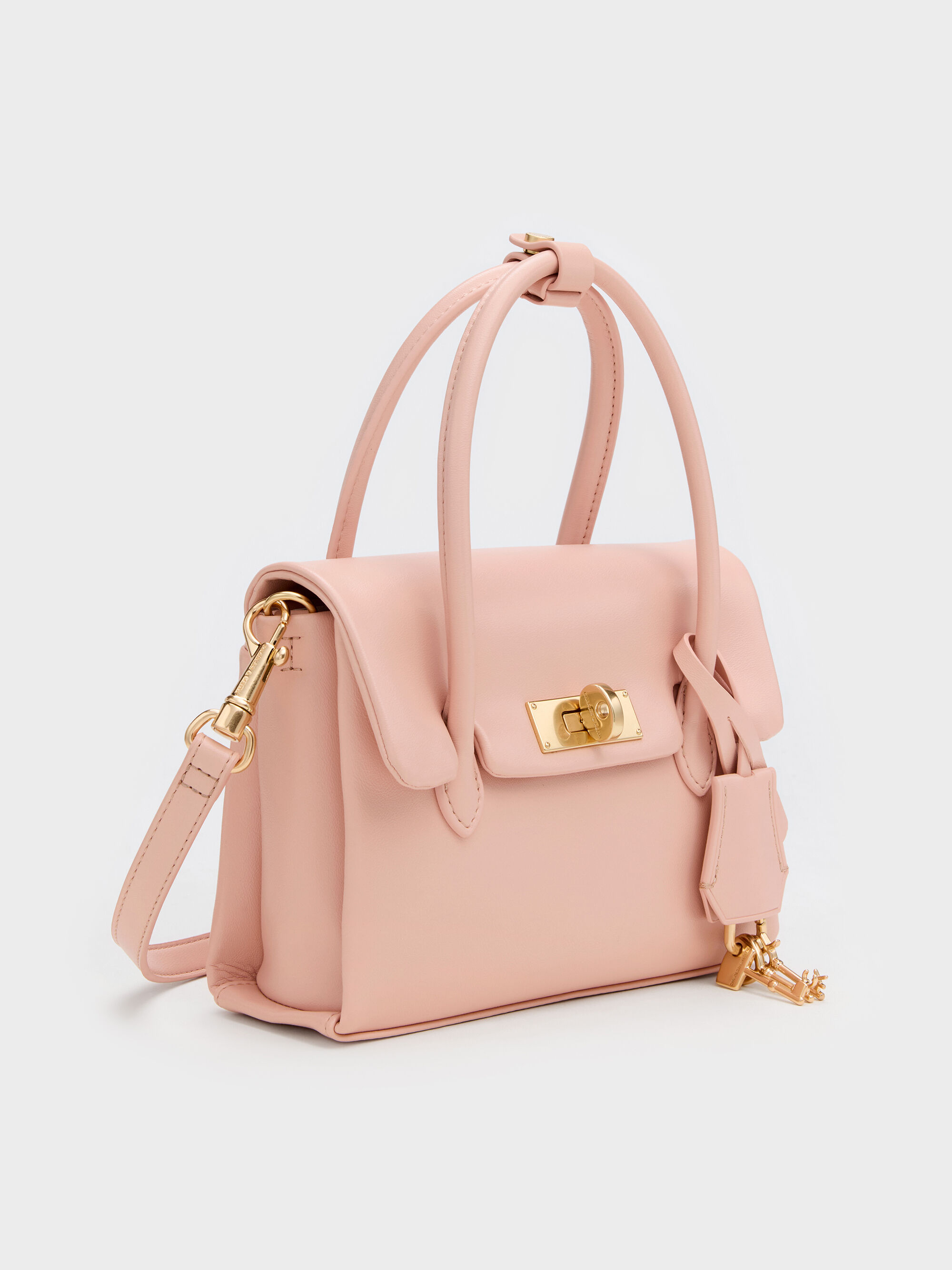 Kerry ミニケリー ボクシートートバッグ - ピンク | CHARLES & KEITH